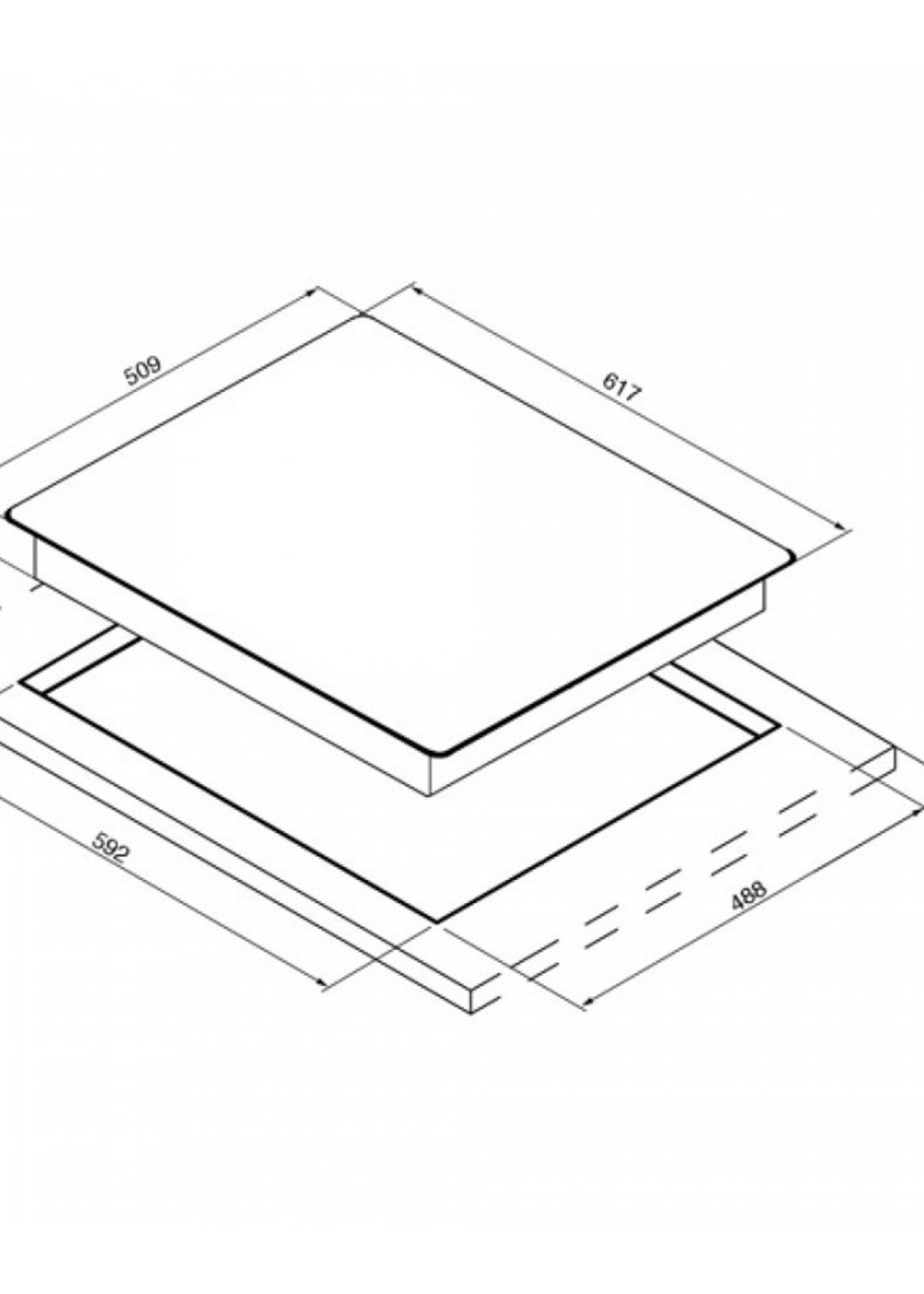 Smeg GKOC64NLK Smeg gaskookplaat 60 cm