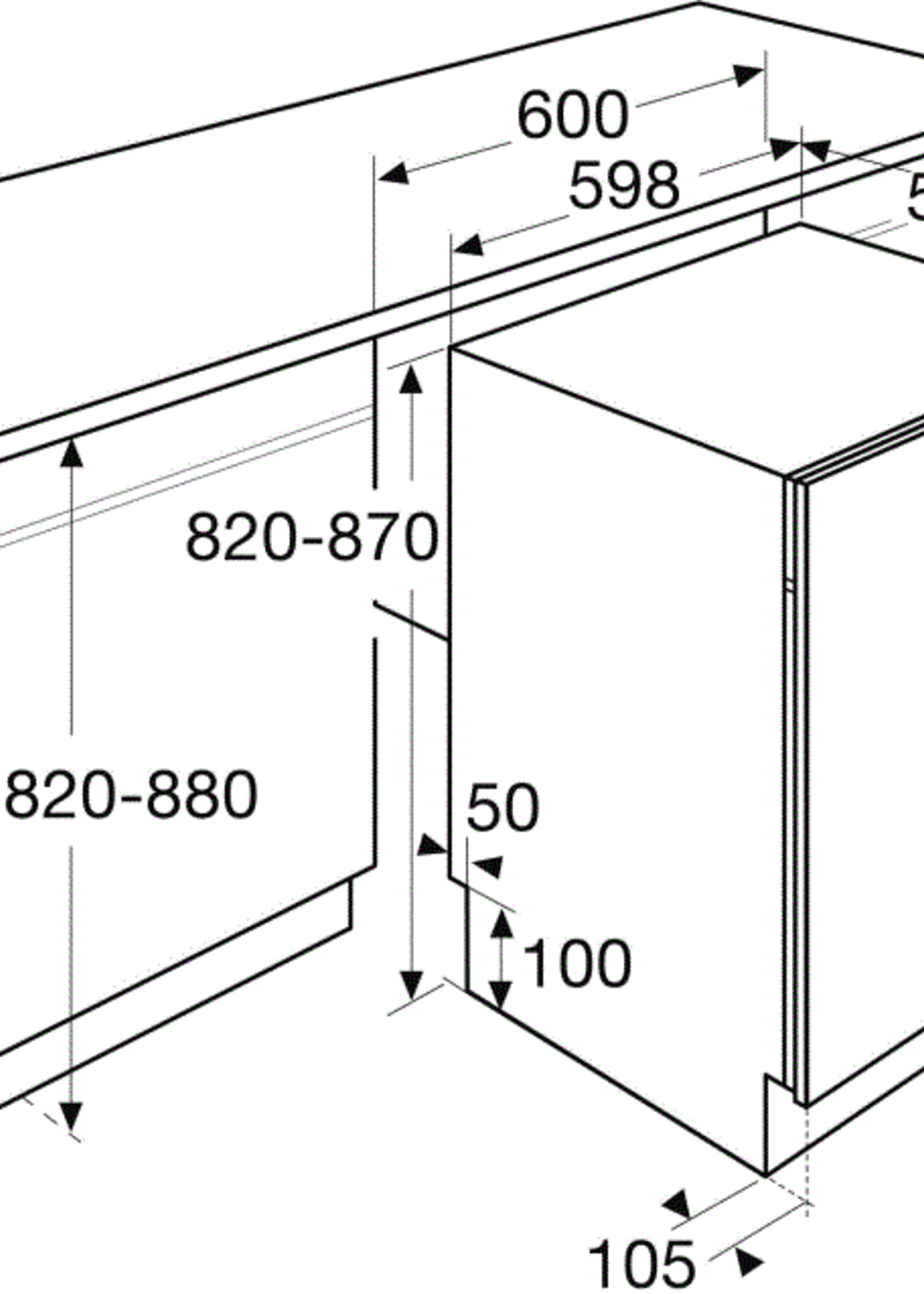 Etna VW249M  volledig geïntegreerde vaatwasser