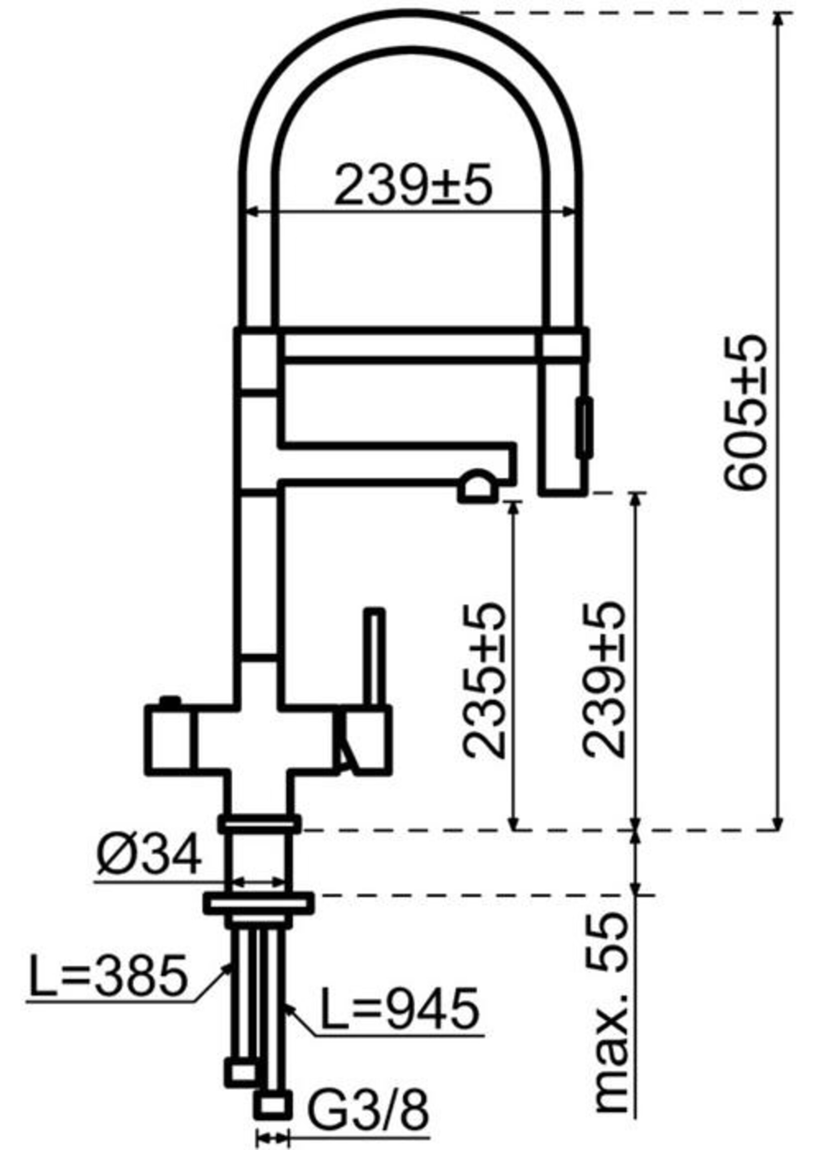 Selsiuz 350297 kokend waterkraan