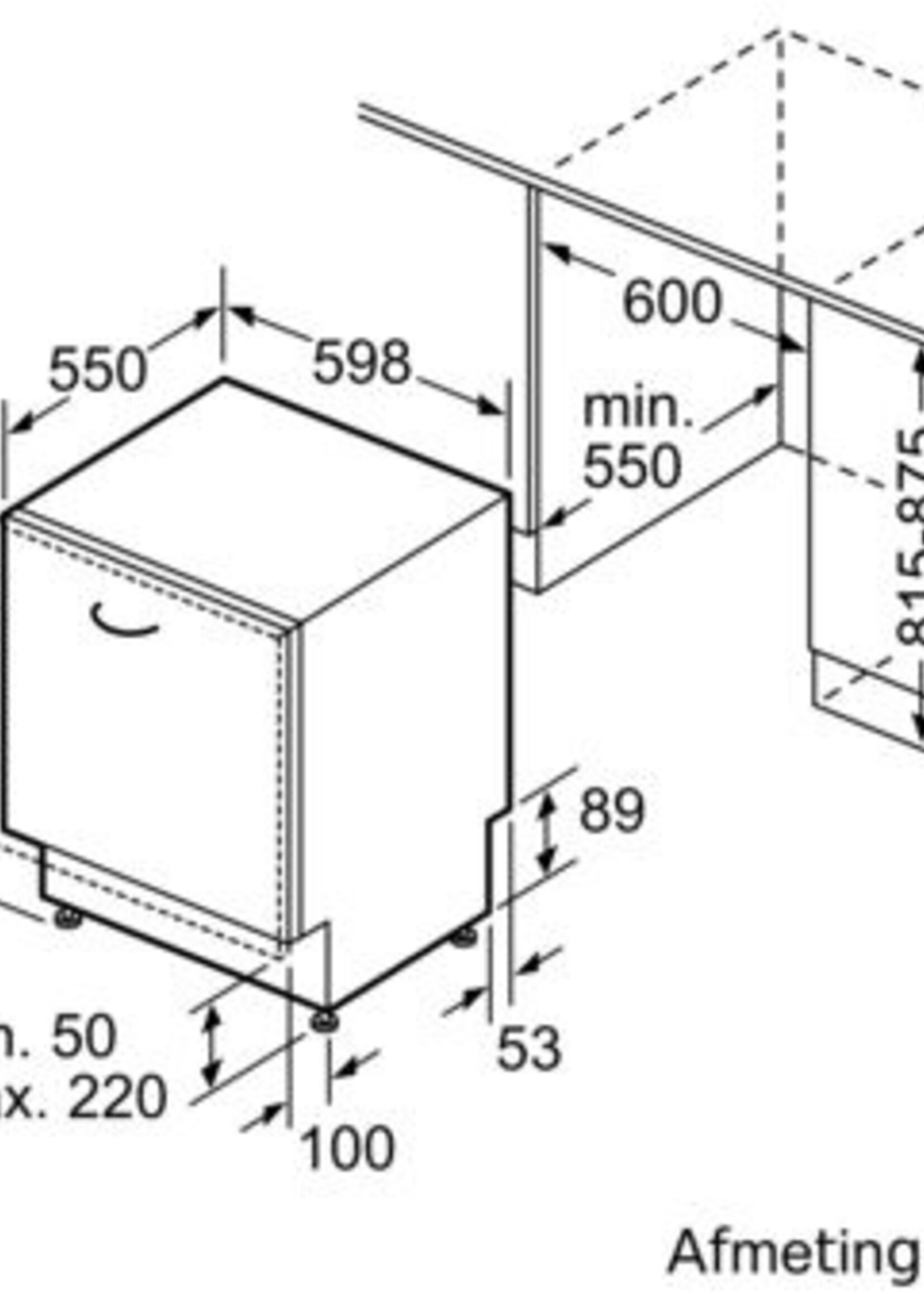 Siemens SN73HX60CE volledig geïntegreerde vaatwasser