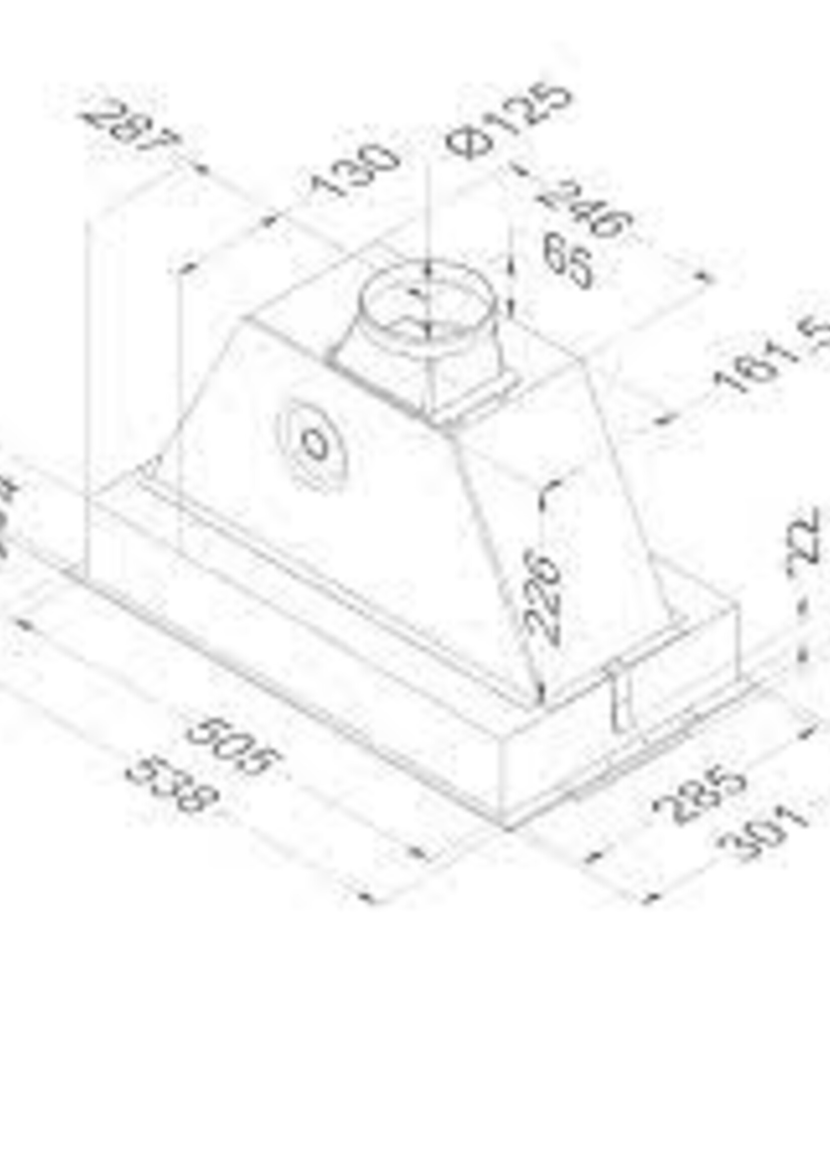 Novy 26050 CRYSTAL inbouw afzuigkap