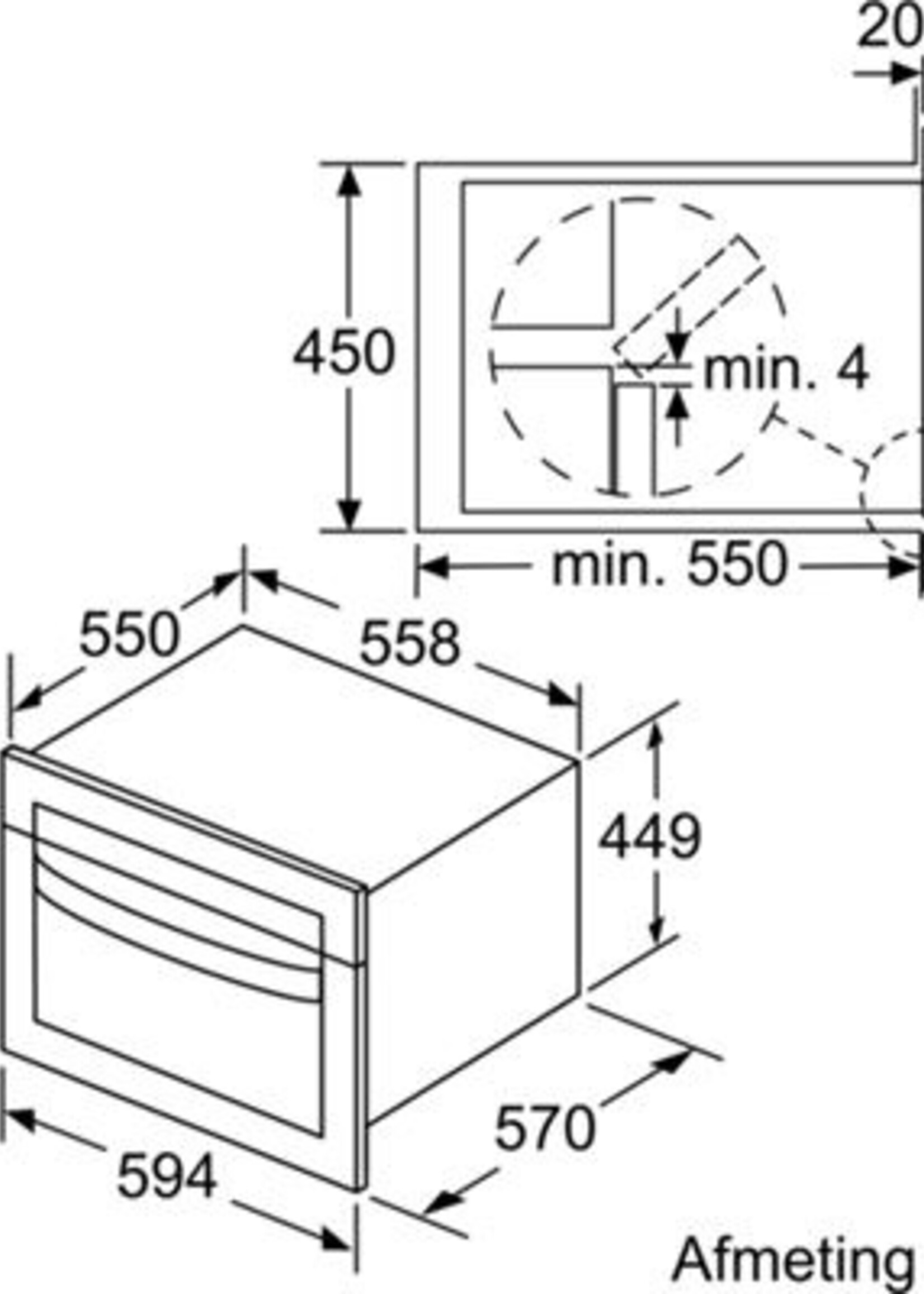 Bosch CMA585GS0 magnetron met hetelucht