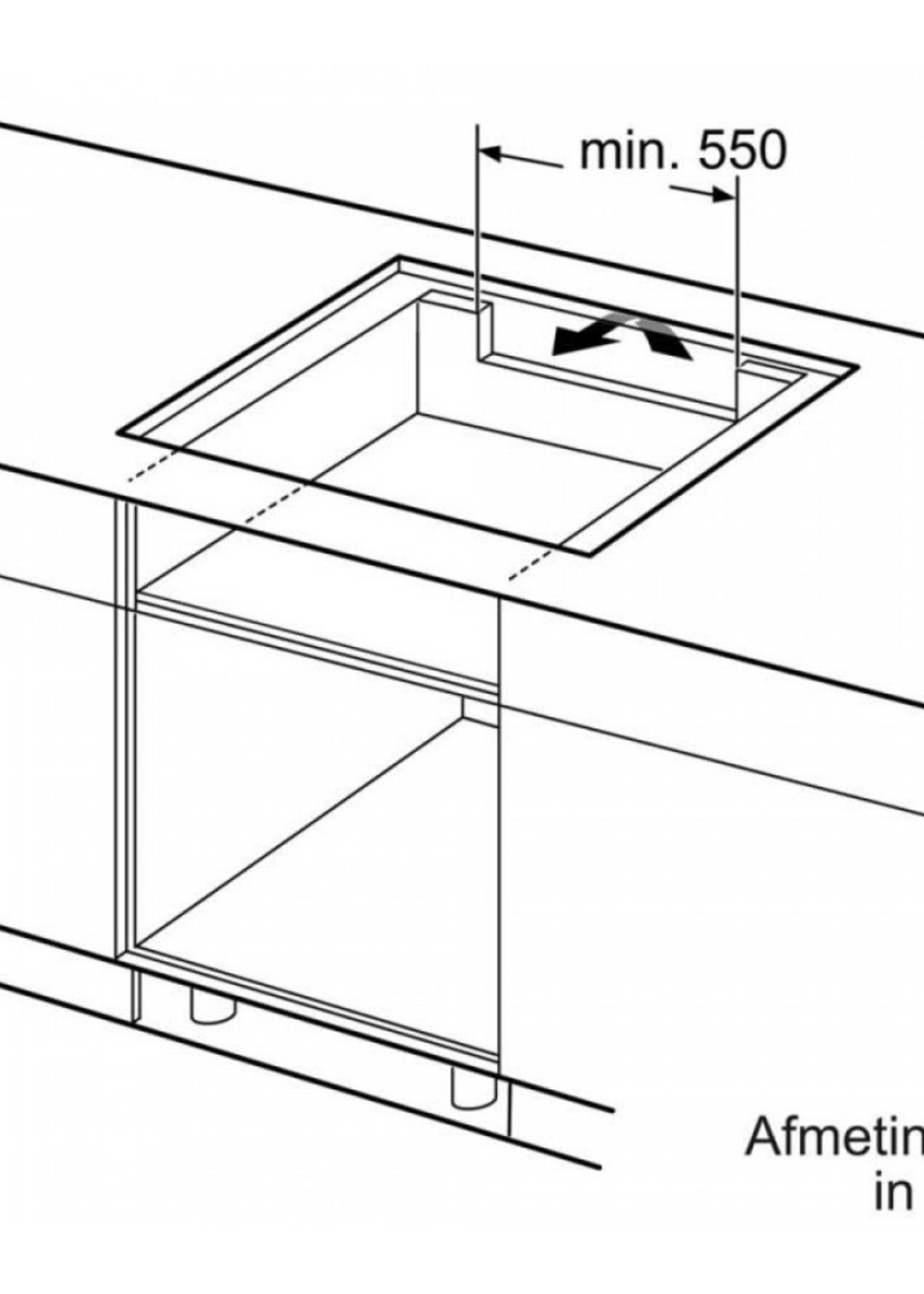 Bosch PIE895B15E inductiekookplaat met afzuiging - 80 cm