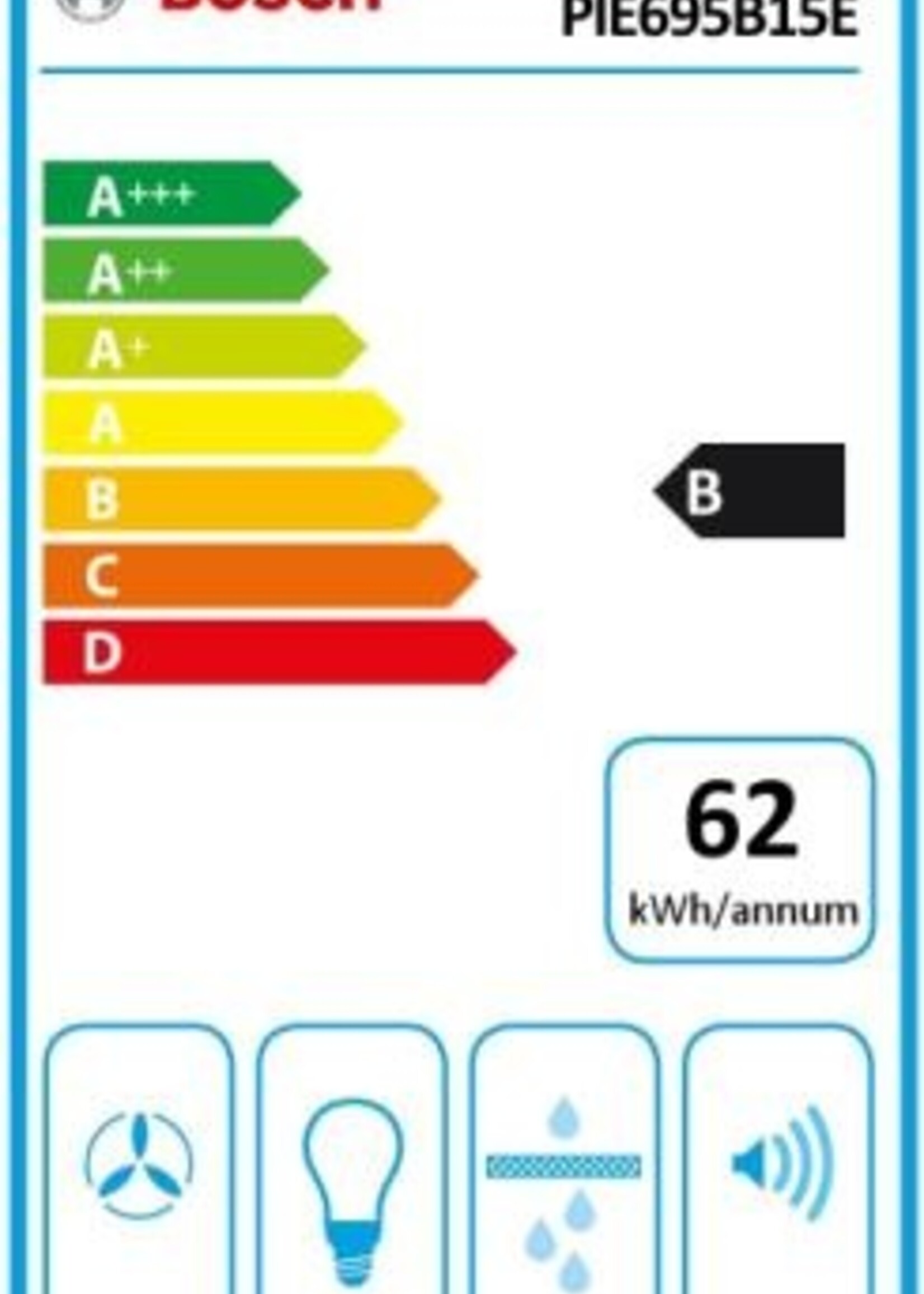 Bosch PIE695B15E inductiekookplaat met afzuiging - 60 cm