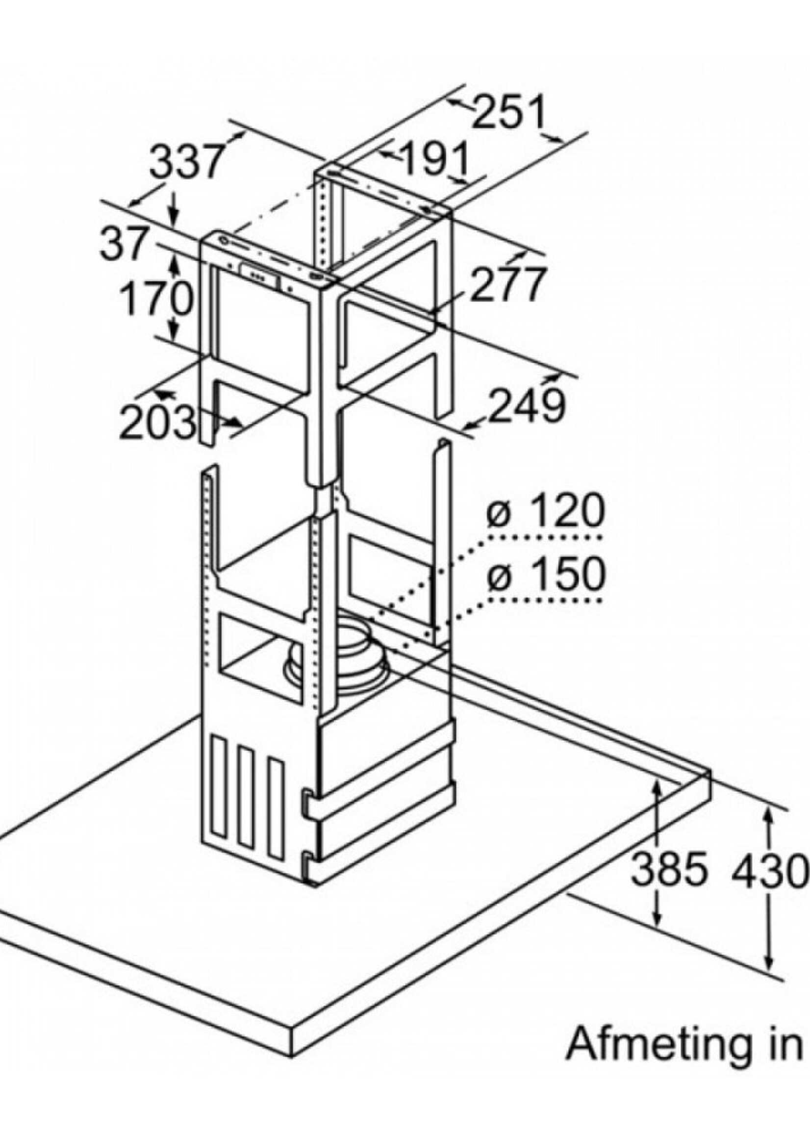 Bosch DIB91JN55 eilandschouw afzuigkap 90 cm