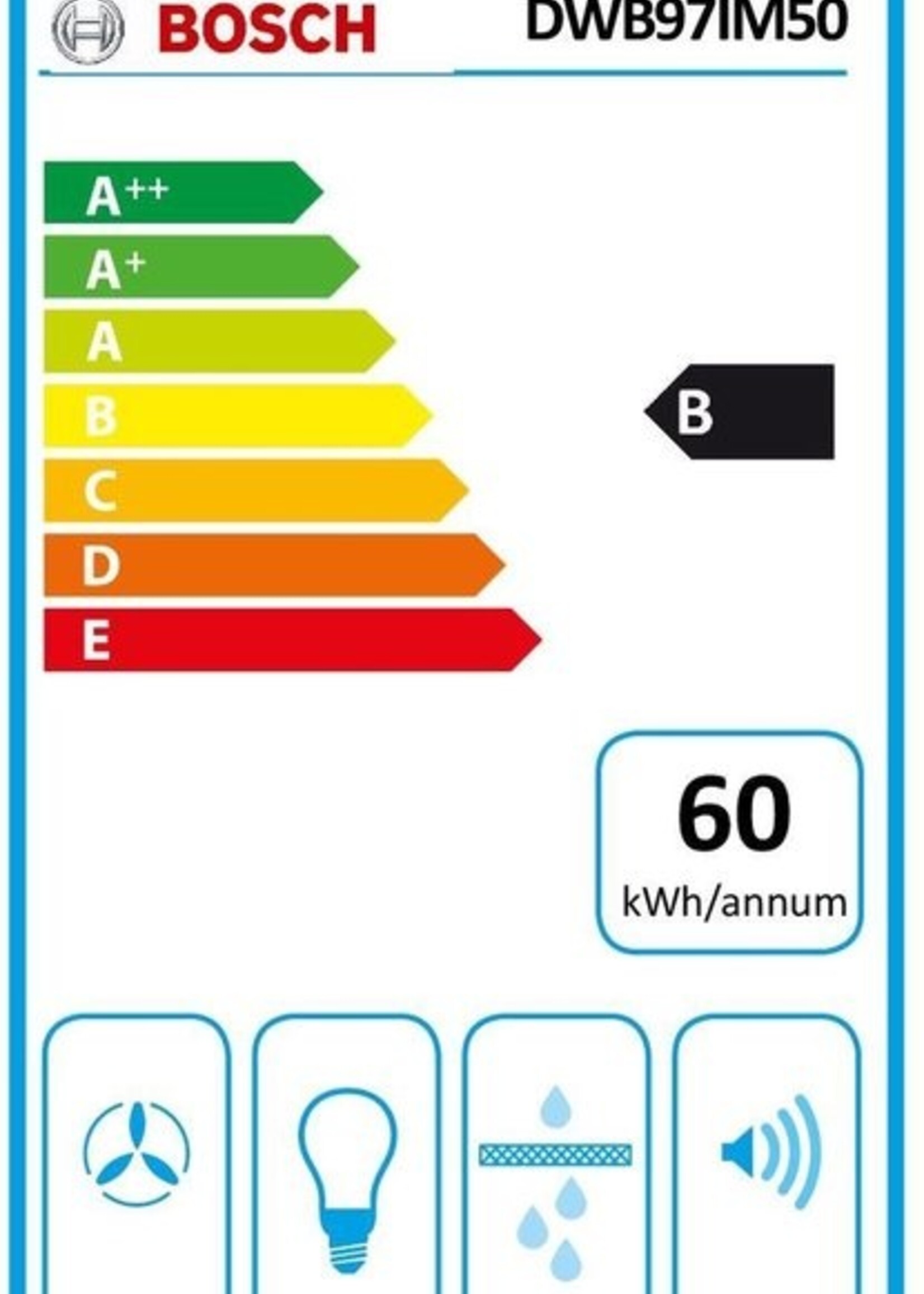 Bosch DWB97IM50 wandschouw afzuigkap 90 cm