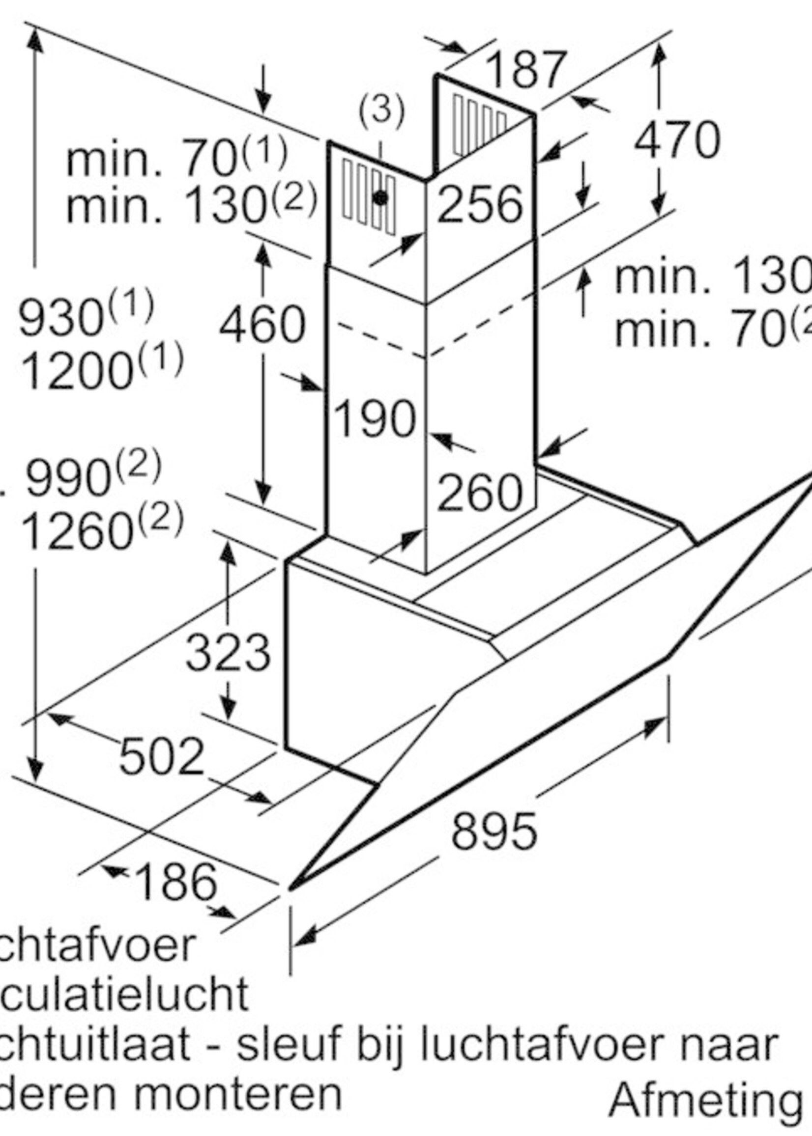 Neff D95IMW1G0 wandschouw afzuigkap