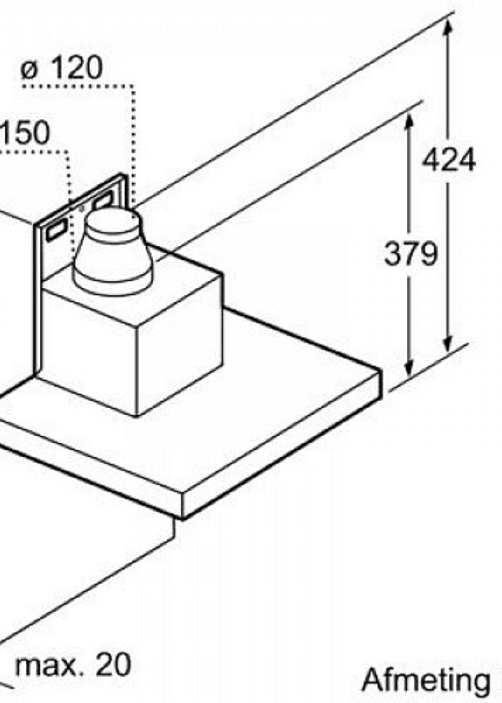 Neff D96BMV5N5 wandschouw afzuigkap