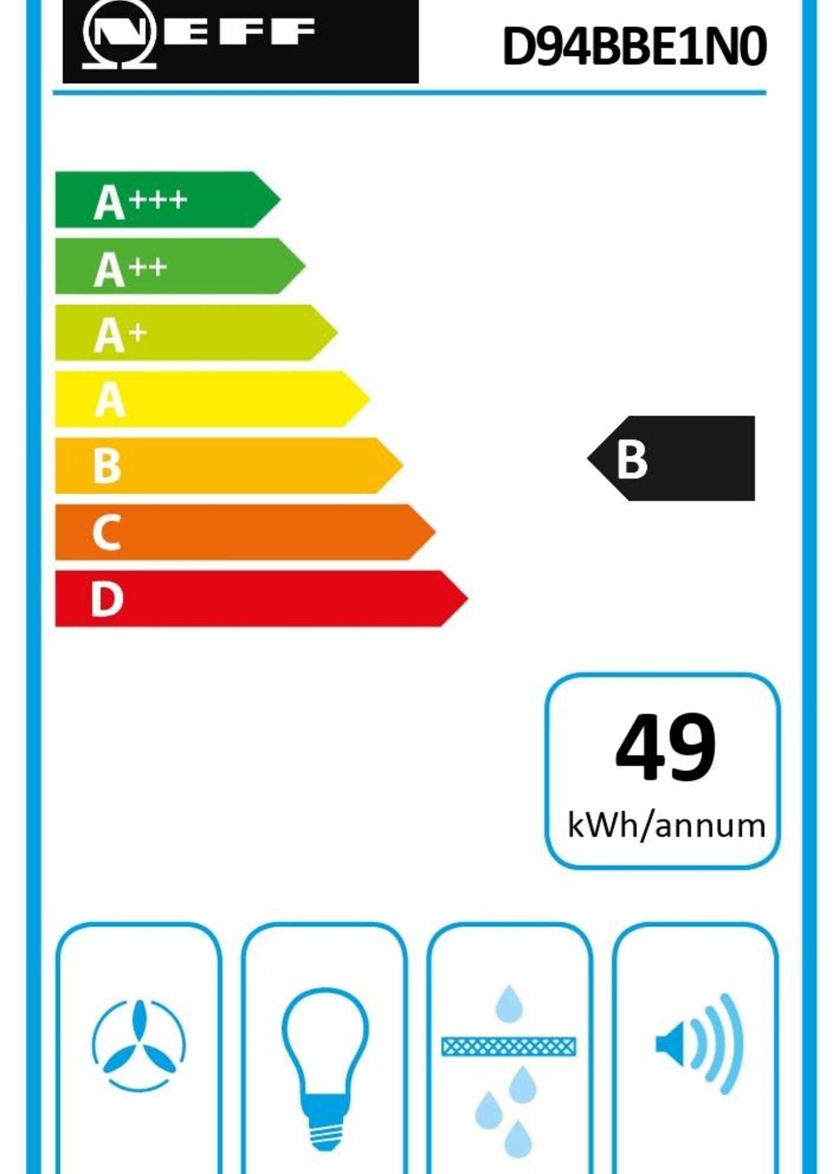 Neff D94BBE1N0 wandschouw afzuigkap