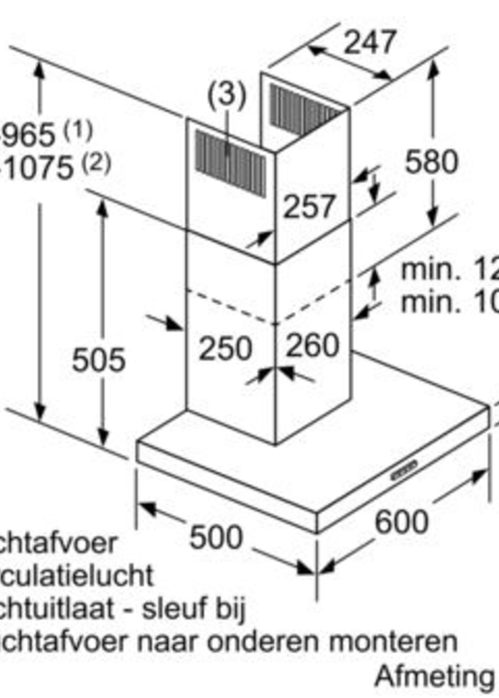Neff D62BBC0N0 wandschouw afzuigkap