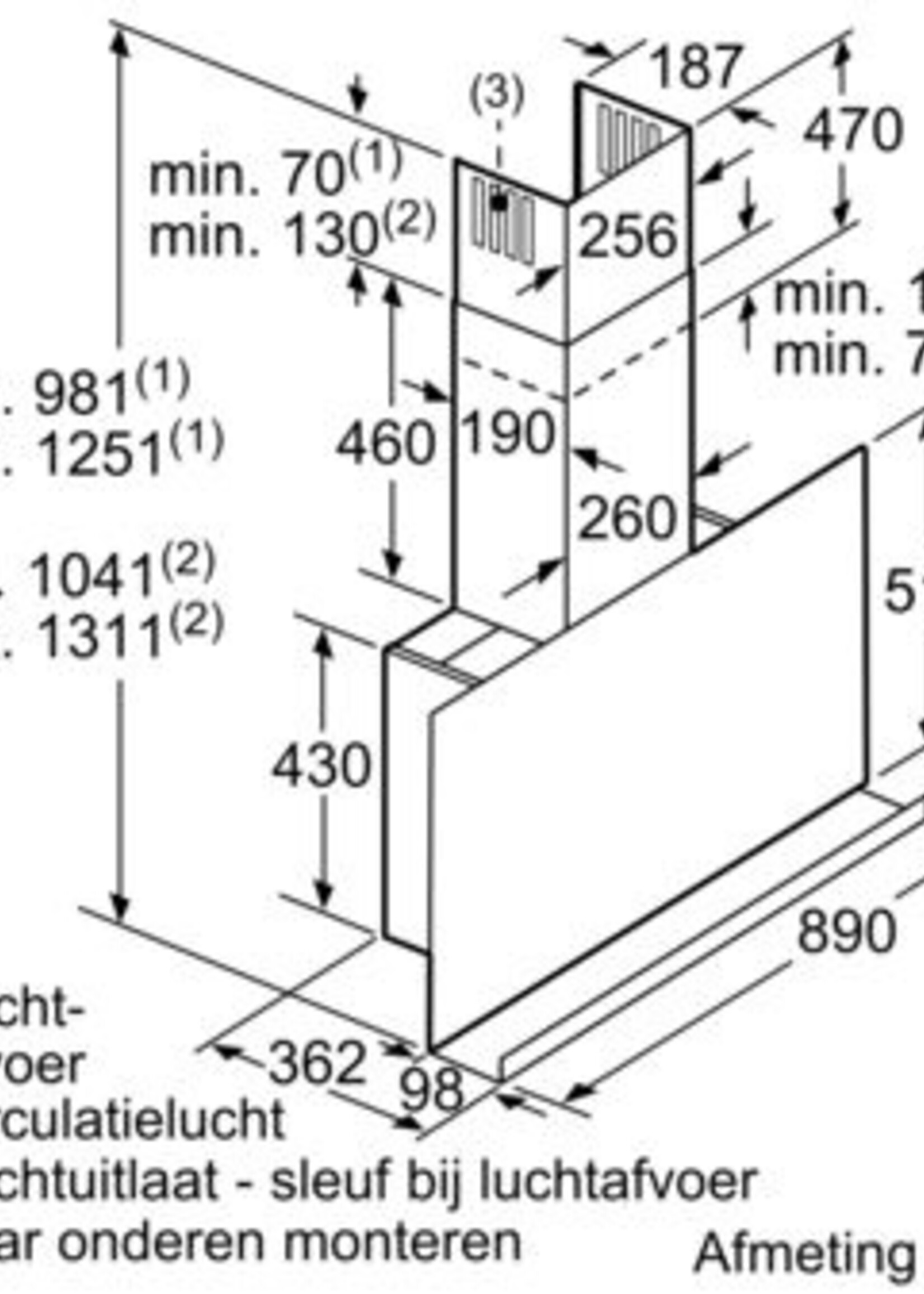 Neff D95FRW1S1 wandschouw afzuigkap - 90 cm