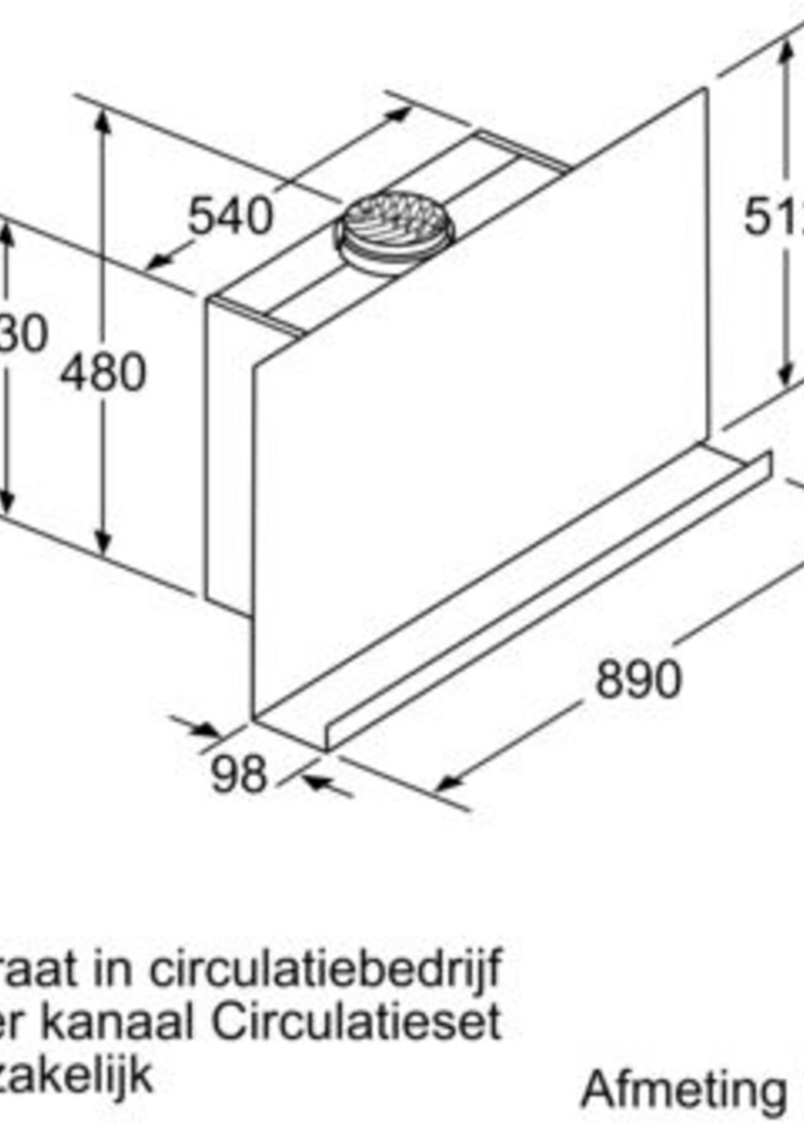 Neff D95FRM1S0 wandschouw afzuigkap