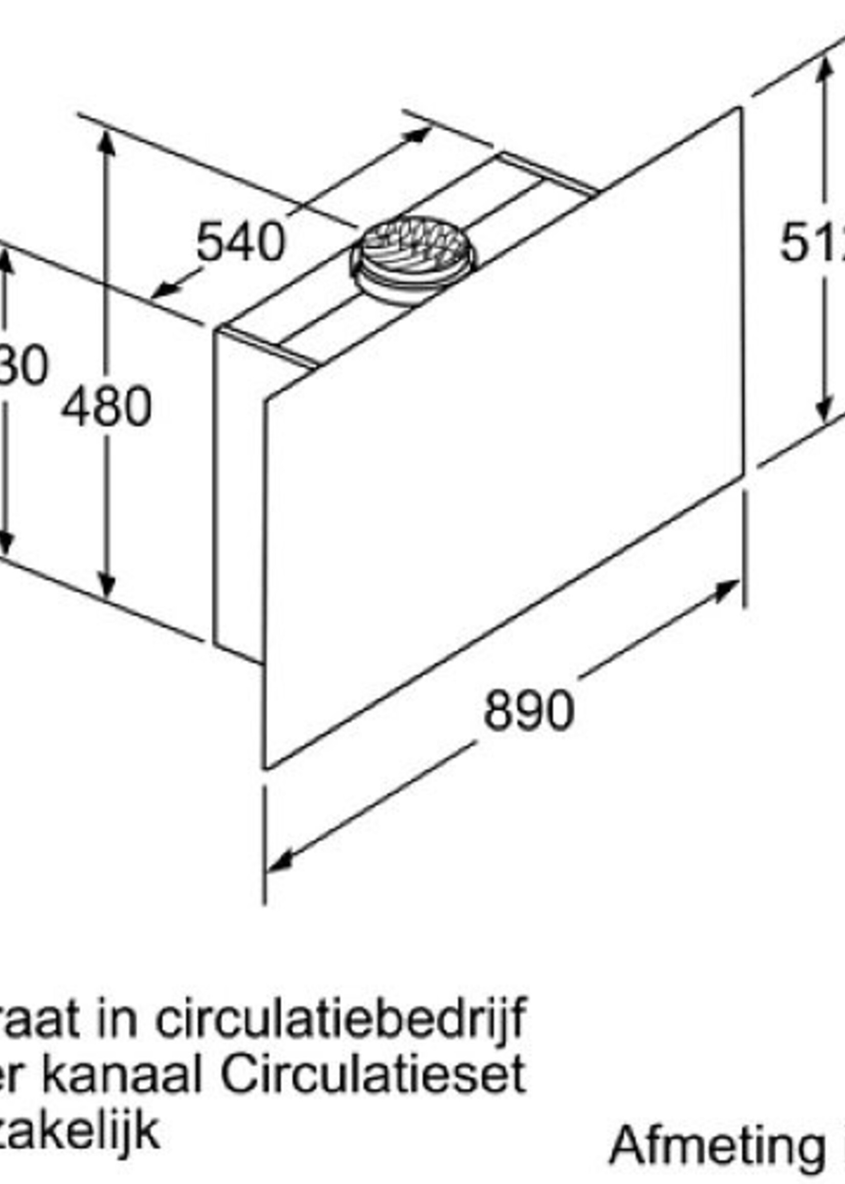 Neff D95FMS1G0 wandschouw afzuigkap
