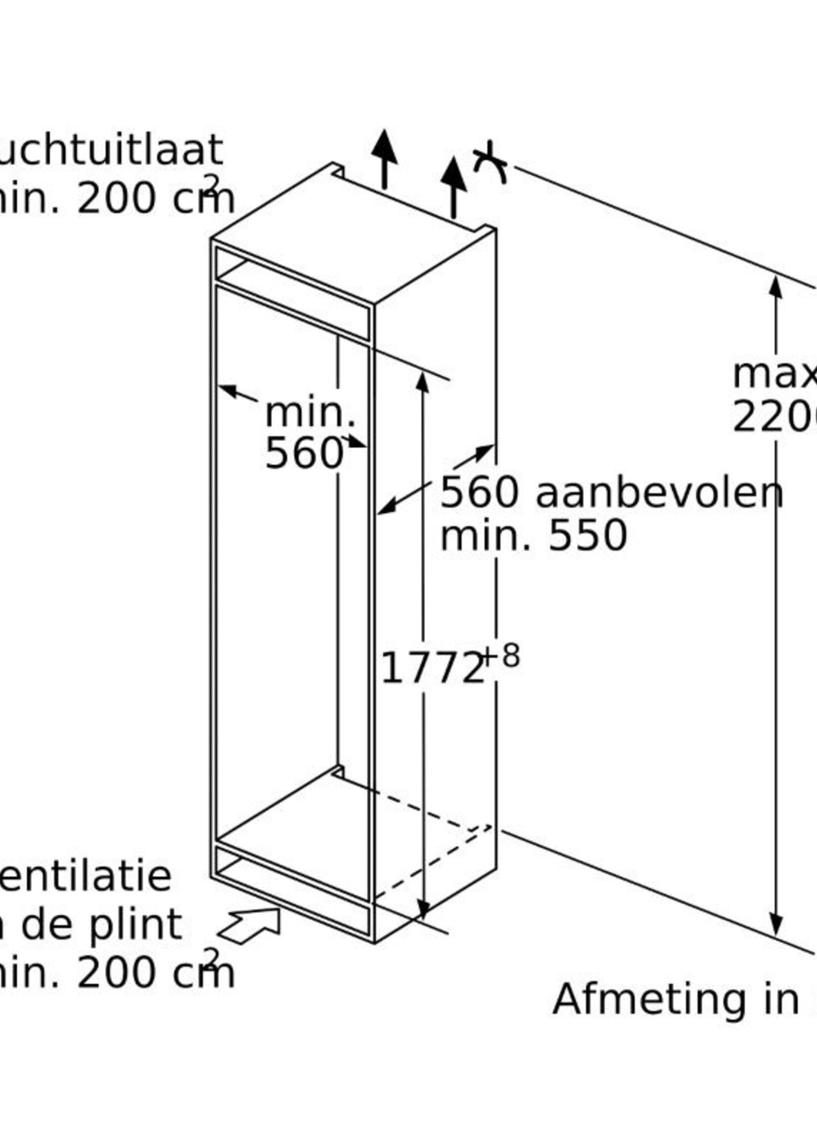 Neff KI7866DF0 inbouw koel/vriescombinatie
