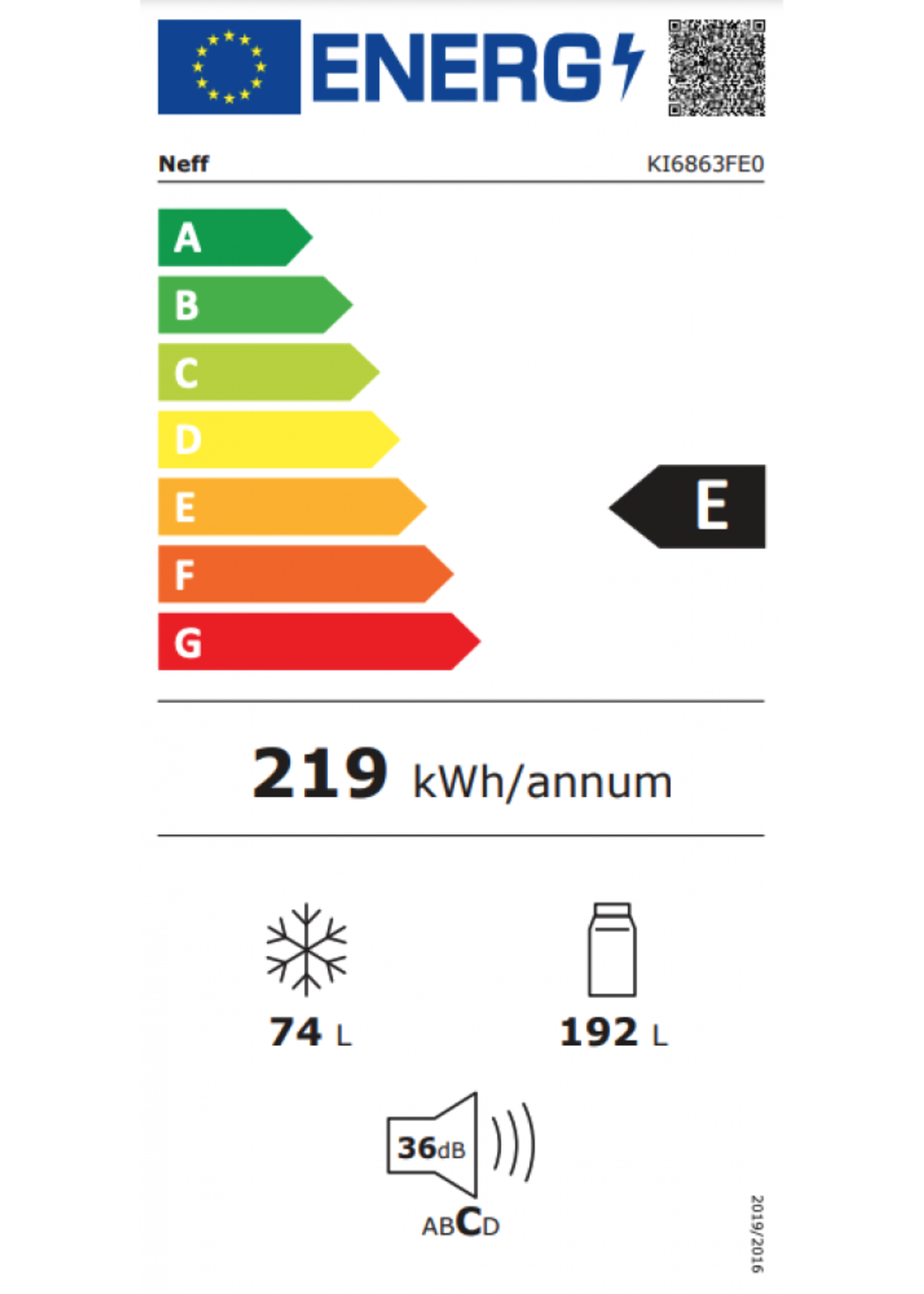 Neff KI6863FE0 inbouw koel/vriescombinatie