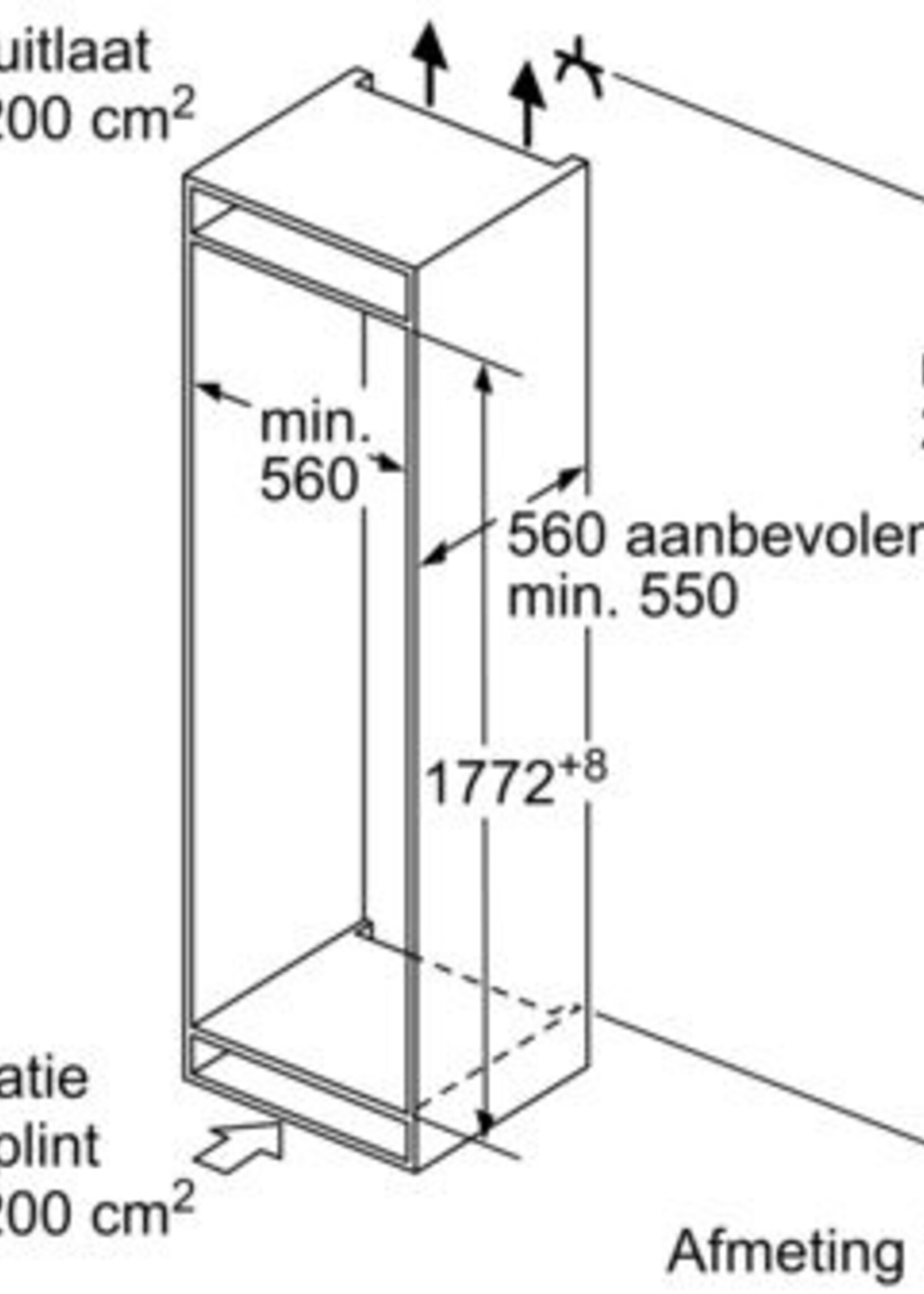 Neff KI5862FE0 inbouw koel/vriescombinatie