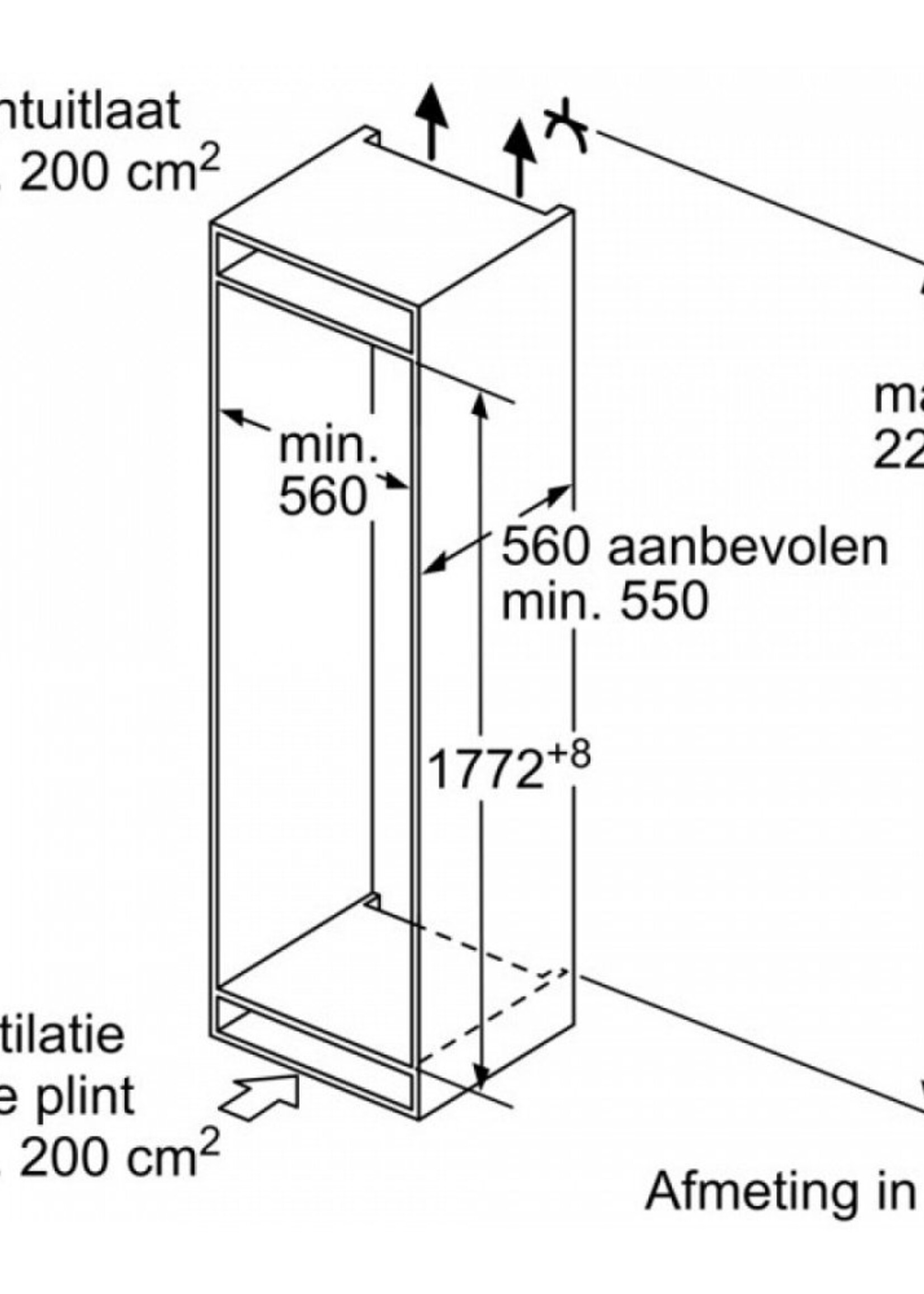 Neff KI5861SF0 inbouw koel/vriescombinatie