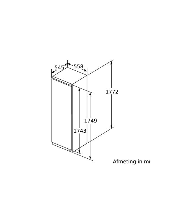 KI8816DE0 inbouw koelkast