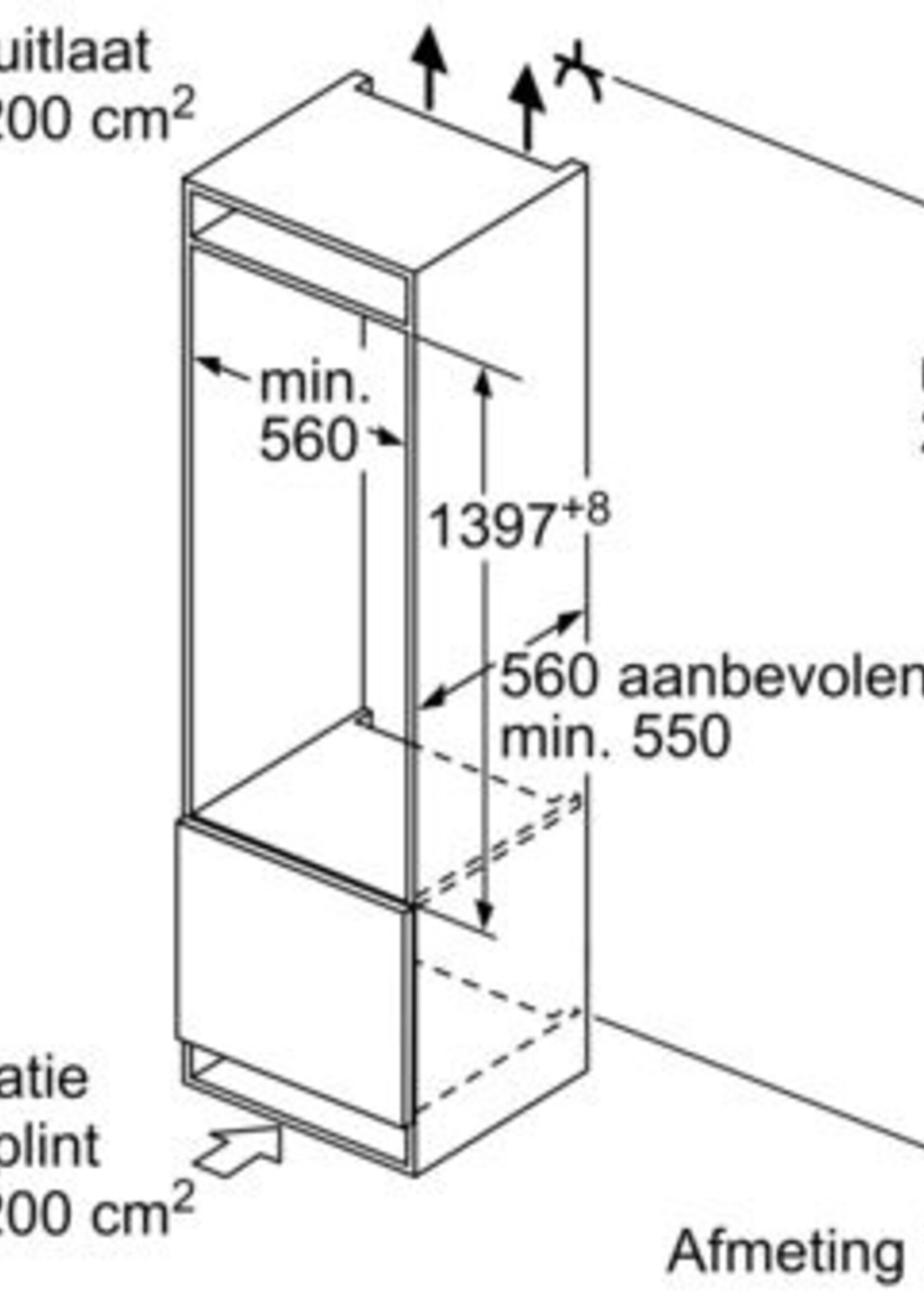 Neff KI8516DE0 inbouw koelkast
