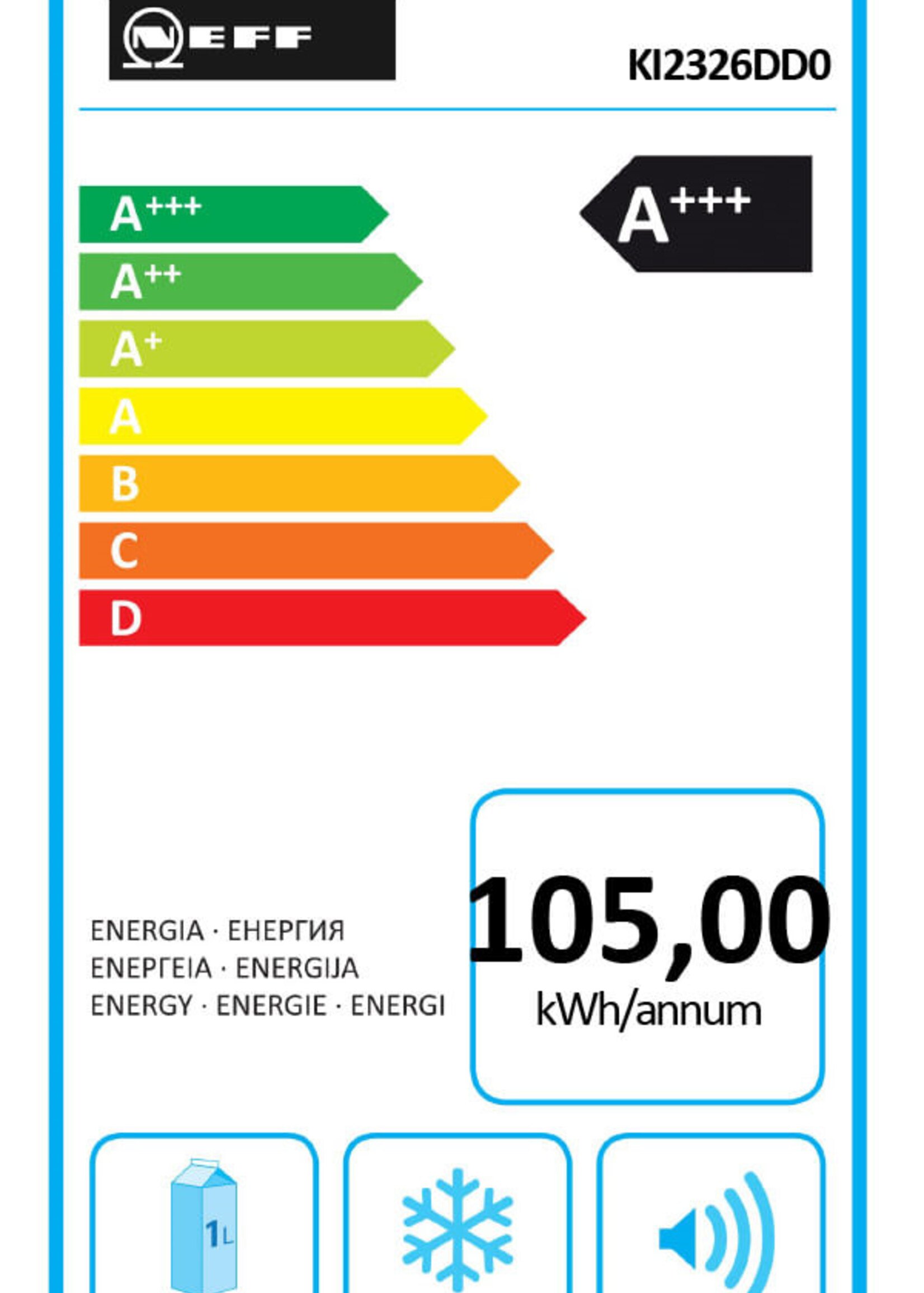 Neff KI2326DD0 inbouw koelkast met vriesvak
