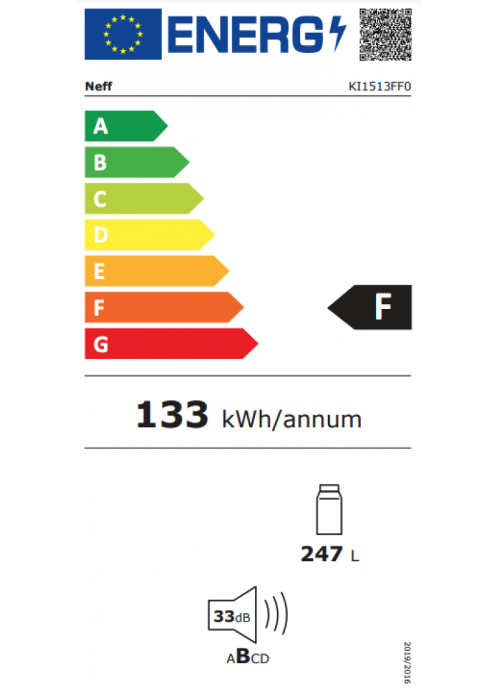 Neff KI1513FF0 inbouw koelkast