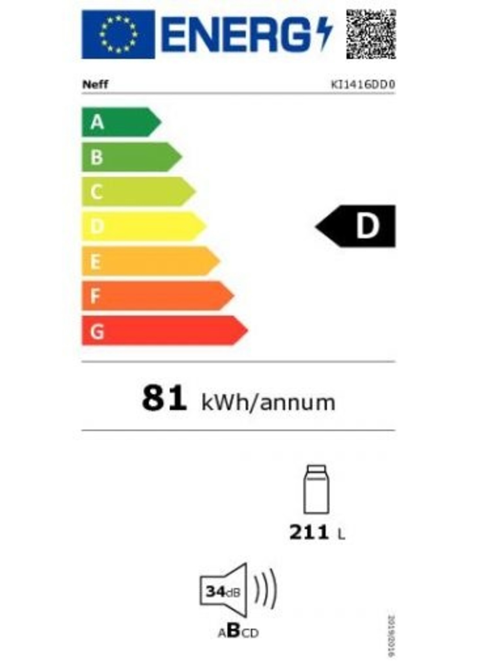 Neff KI1416DD0 inbouw koelkast