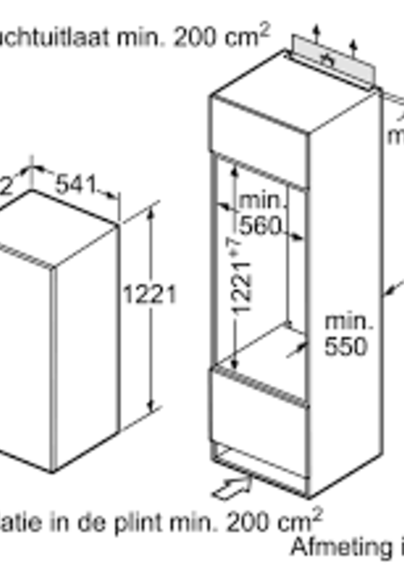 Neff K1544XSF0 inbouw koelkast