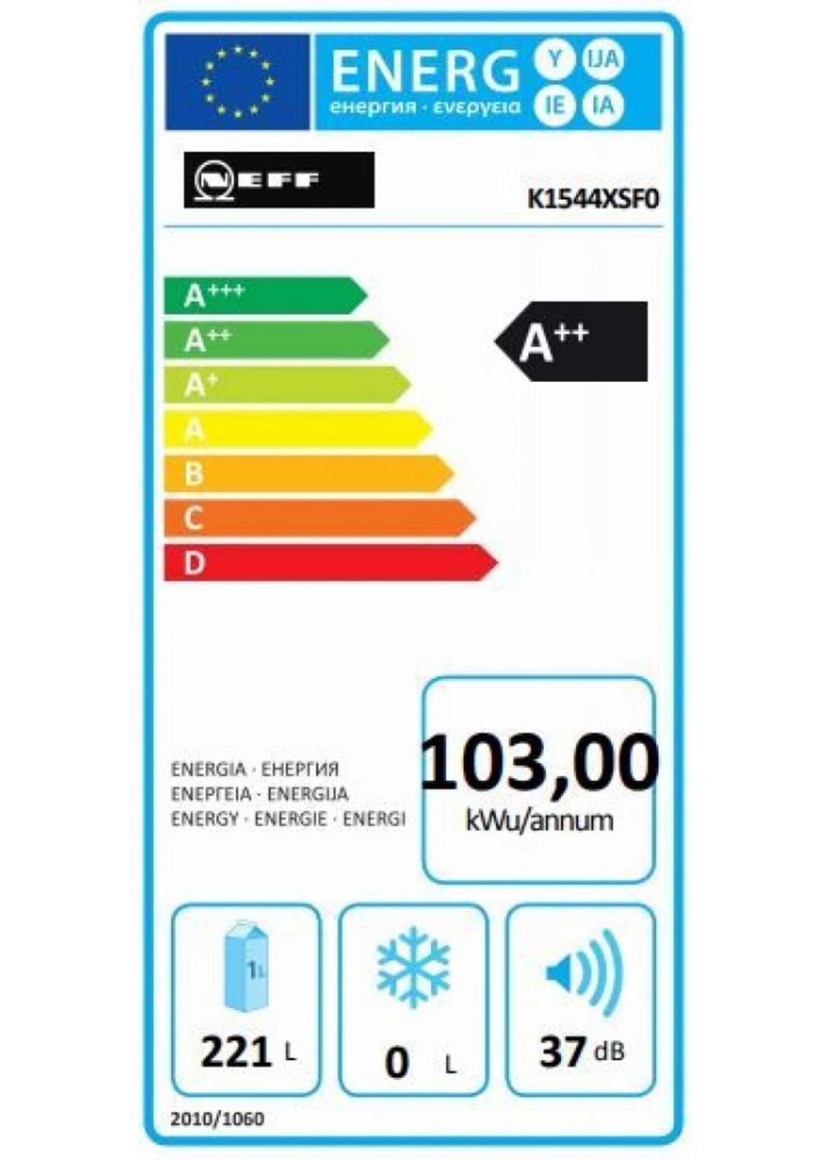 Neff K1544XSF0 inbouw koelkast