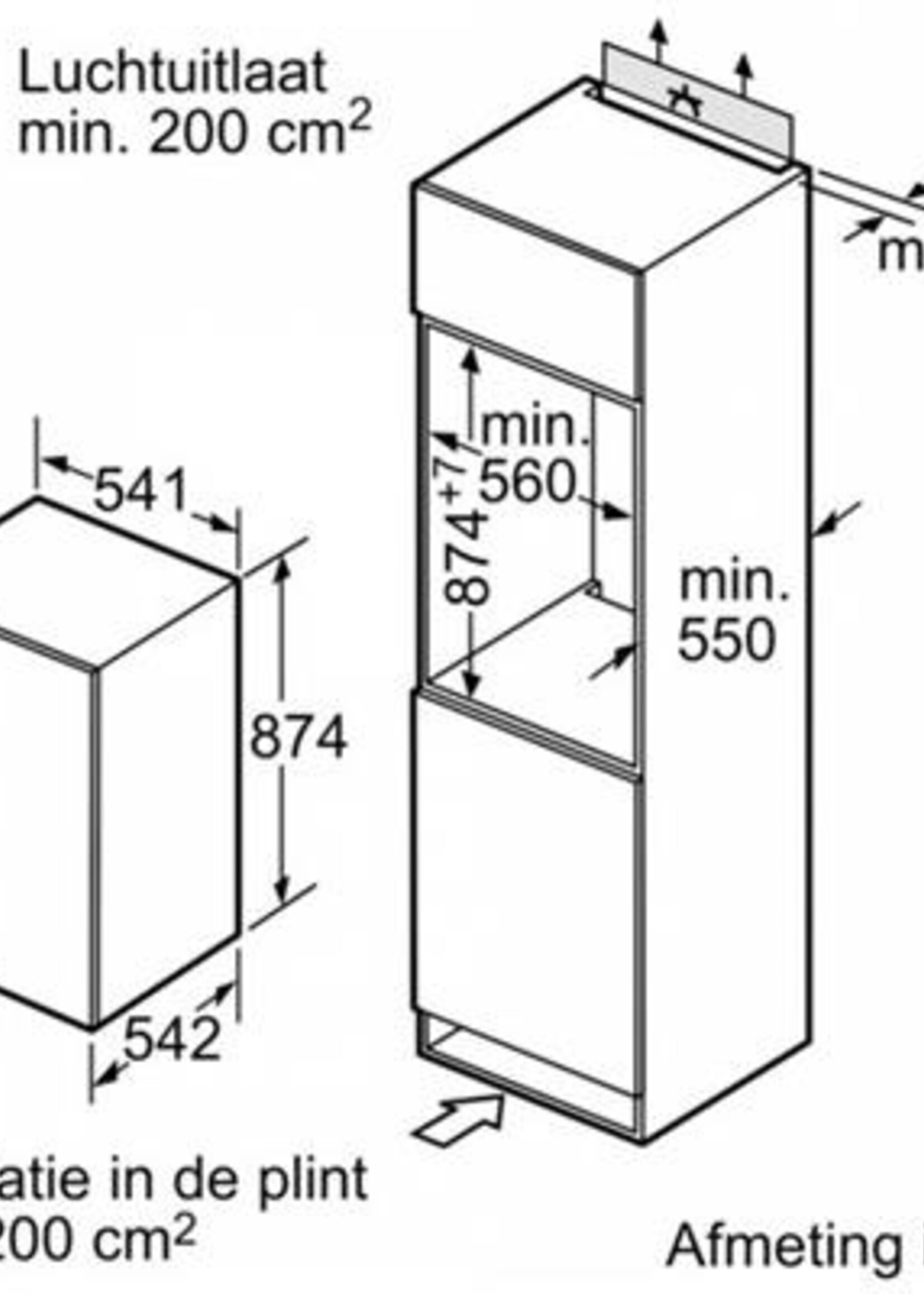 Neff K1514XSF0 inbouw koelkast