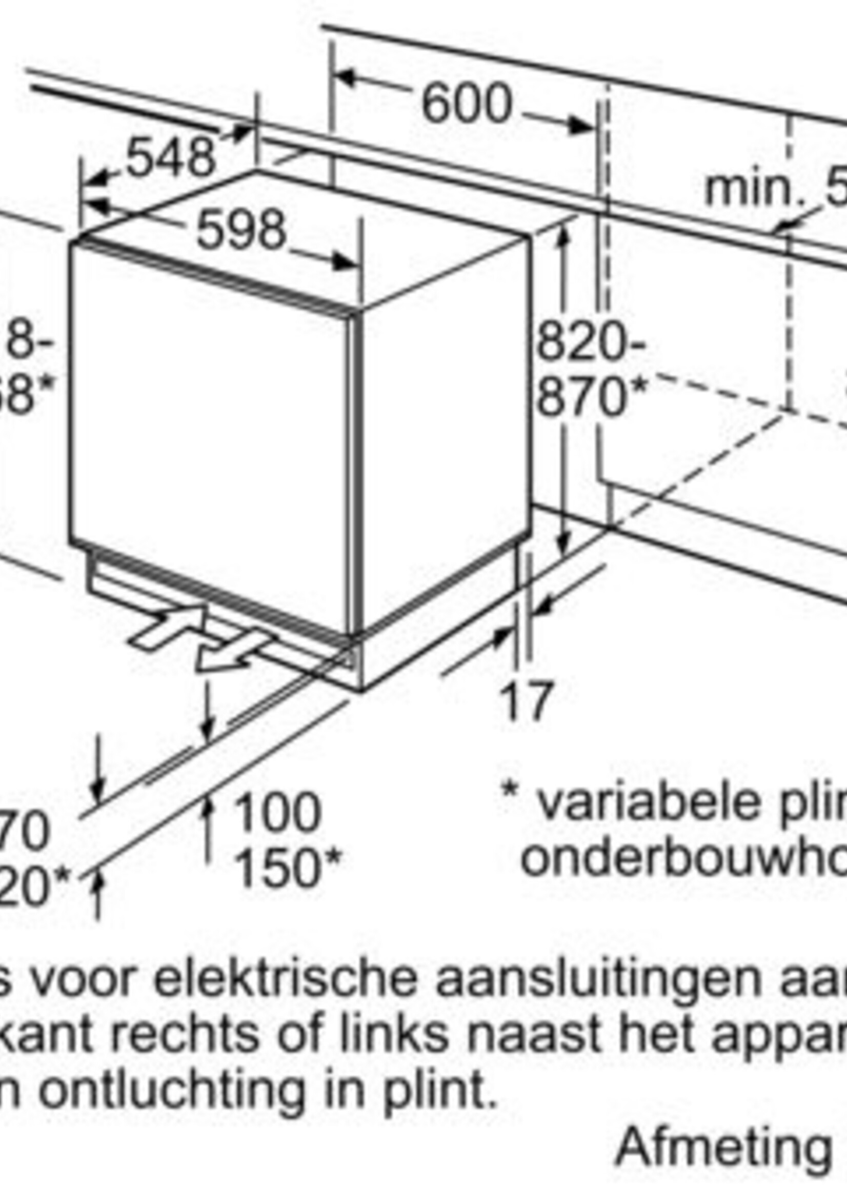 Neff G4344XDF0 onderbouw vriezer