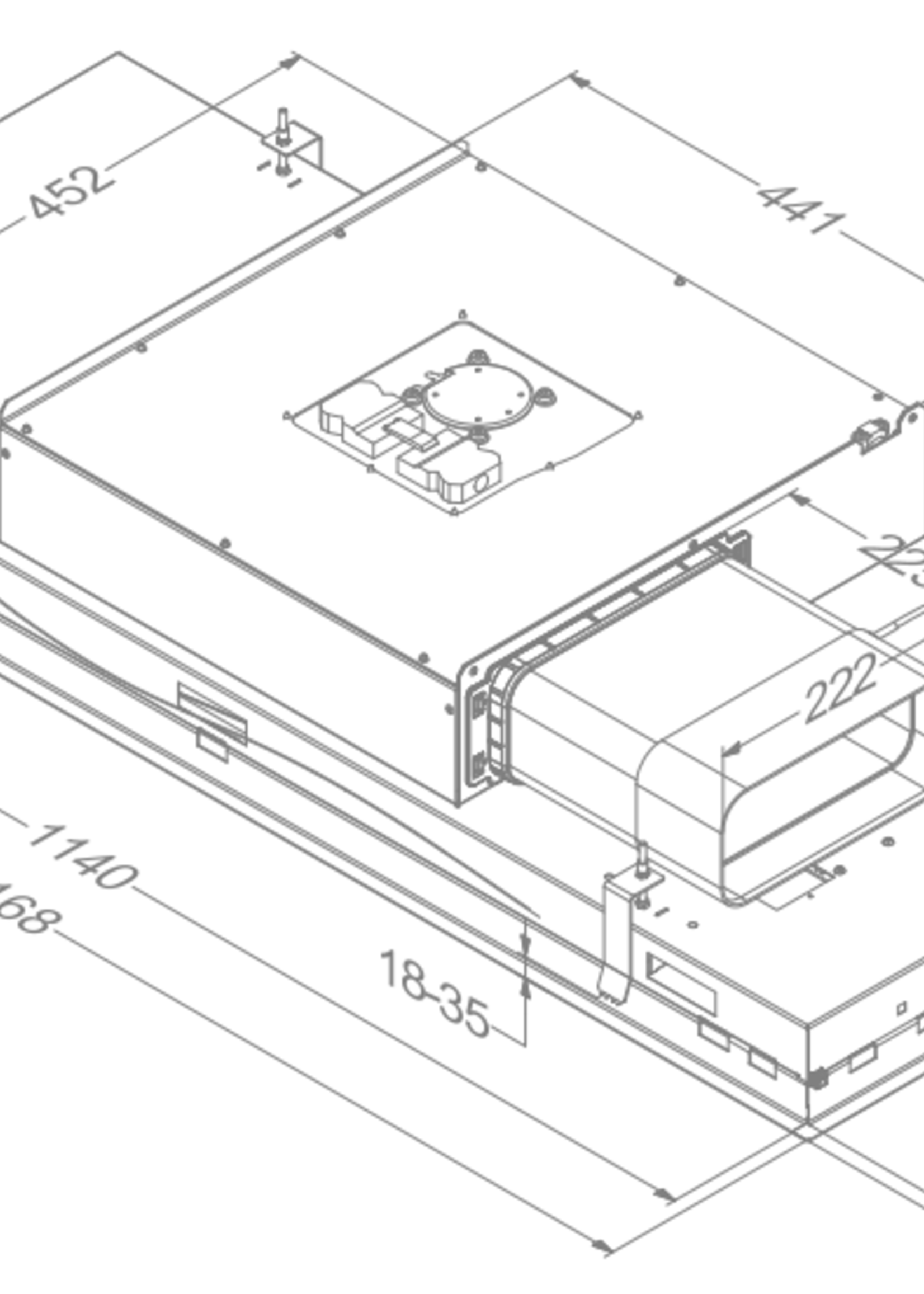Novy 6920 Plafondunit Pureline Pro Compact - 120 cm - RVS
