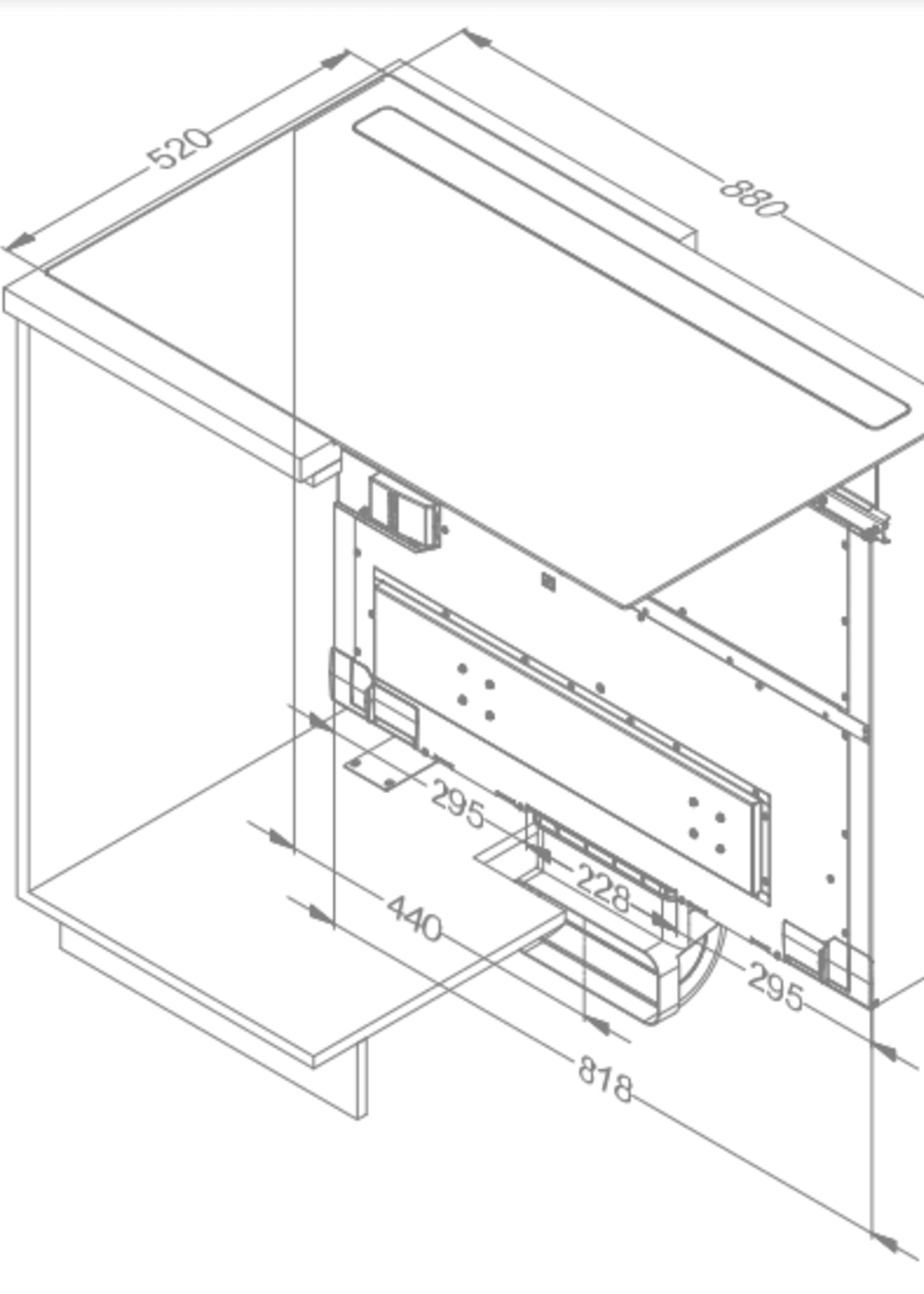 Novy 1821 Panorama Pro - 88 x 53 cm - Werkbladafzuiging - Zwart