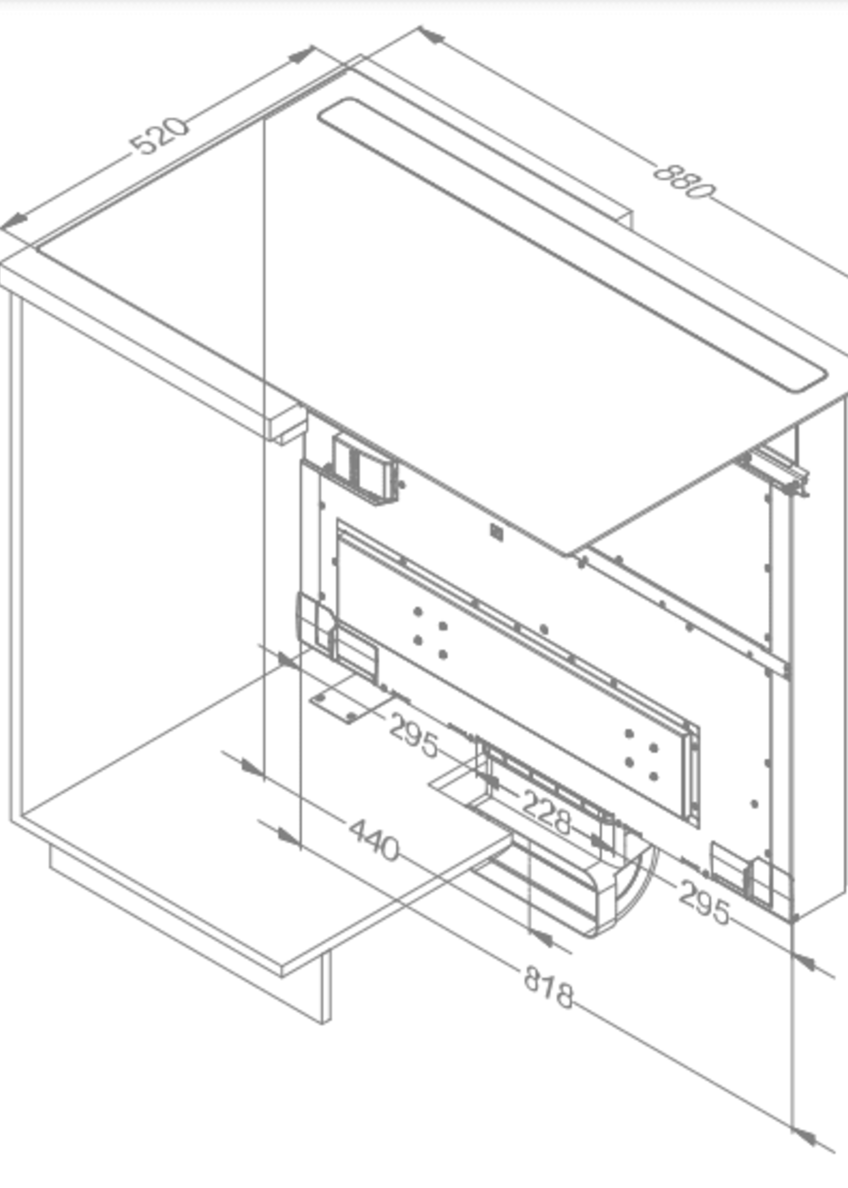 Novy 1831 Panorama Power - Werkblad afzuiging - Zwart