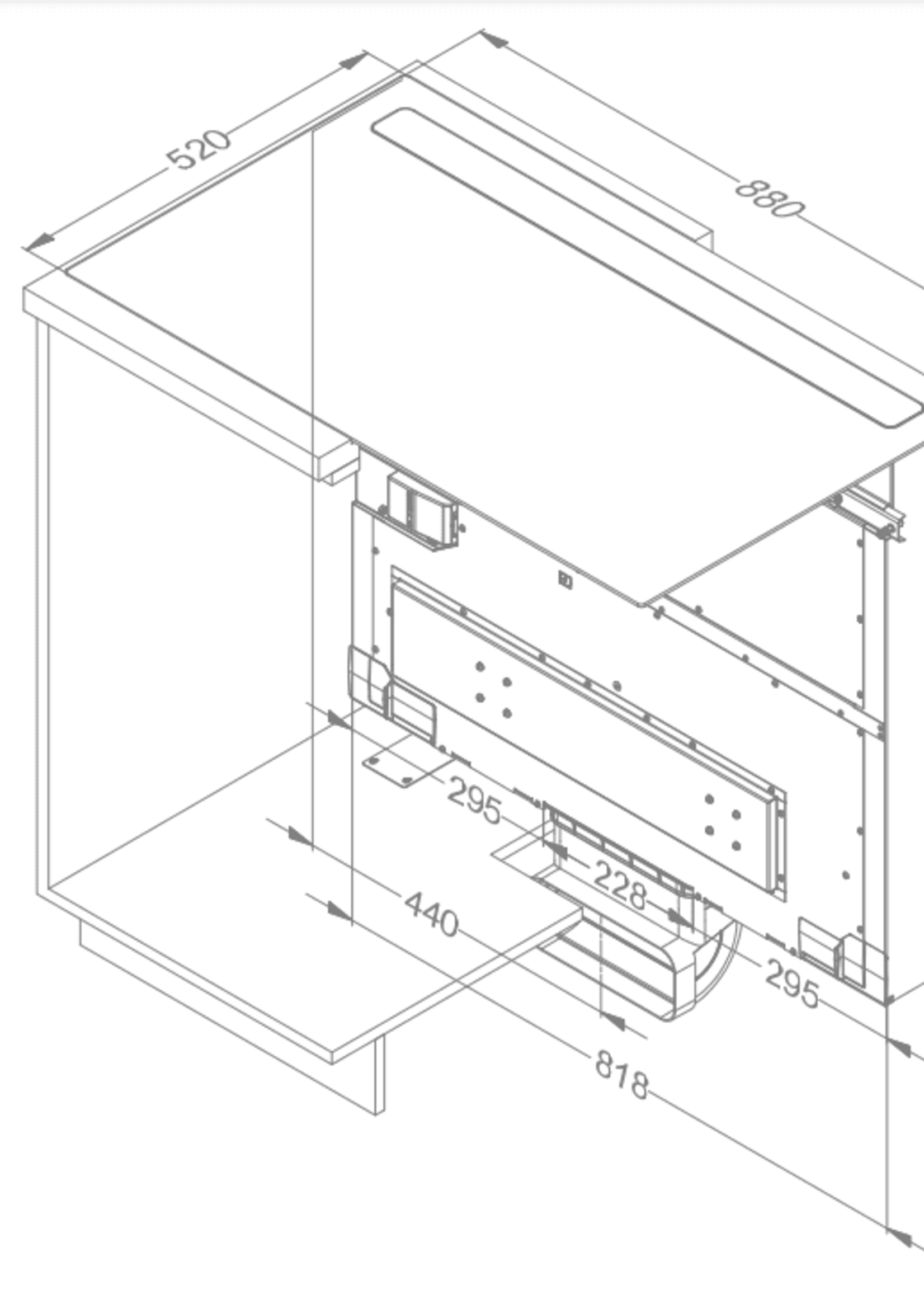 Novy 1841 Panorama Power - 88 x 52 cm - Werkbladafzuiging - Zwart