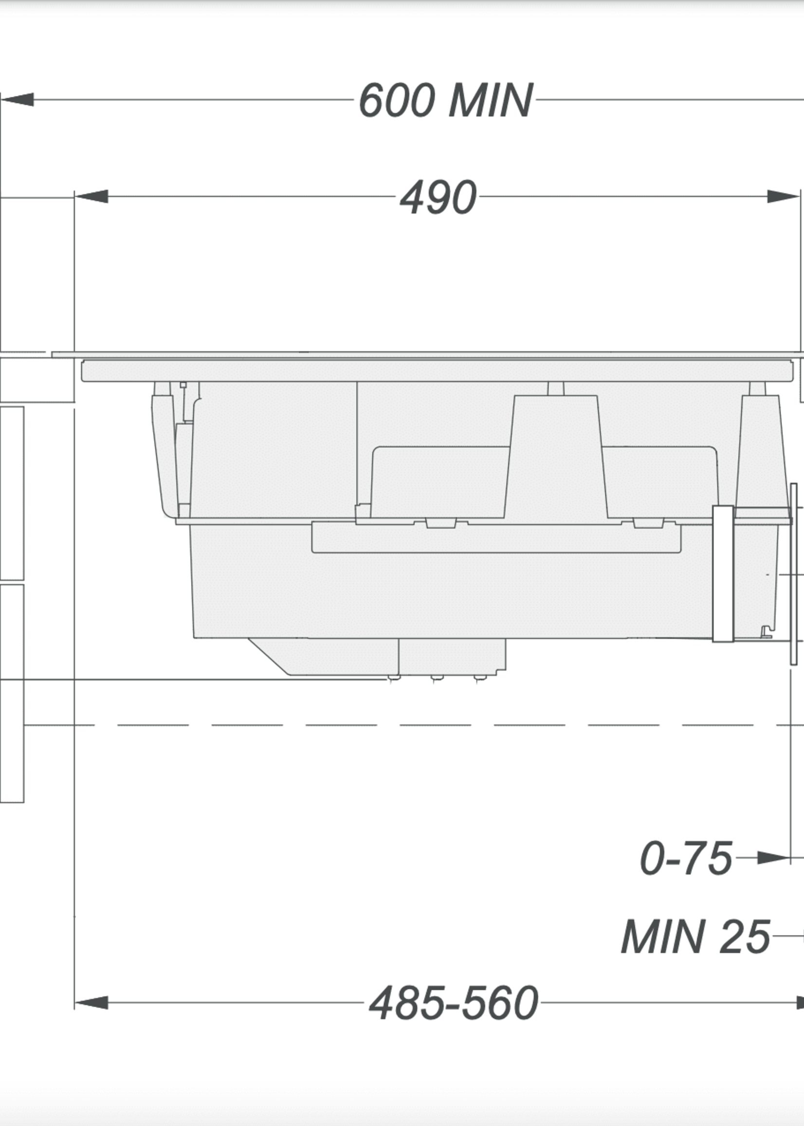 Novy 1861 Easy Werkbladafzuiging - Recirculatie - 80 cm