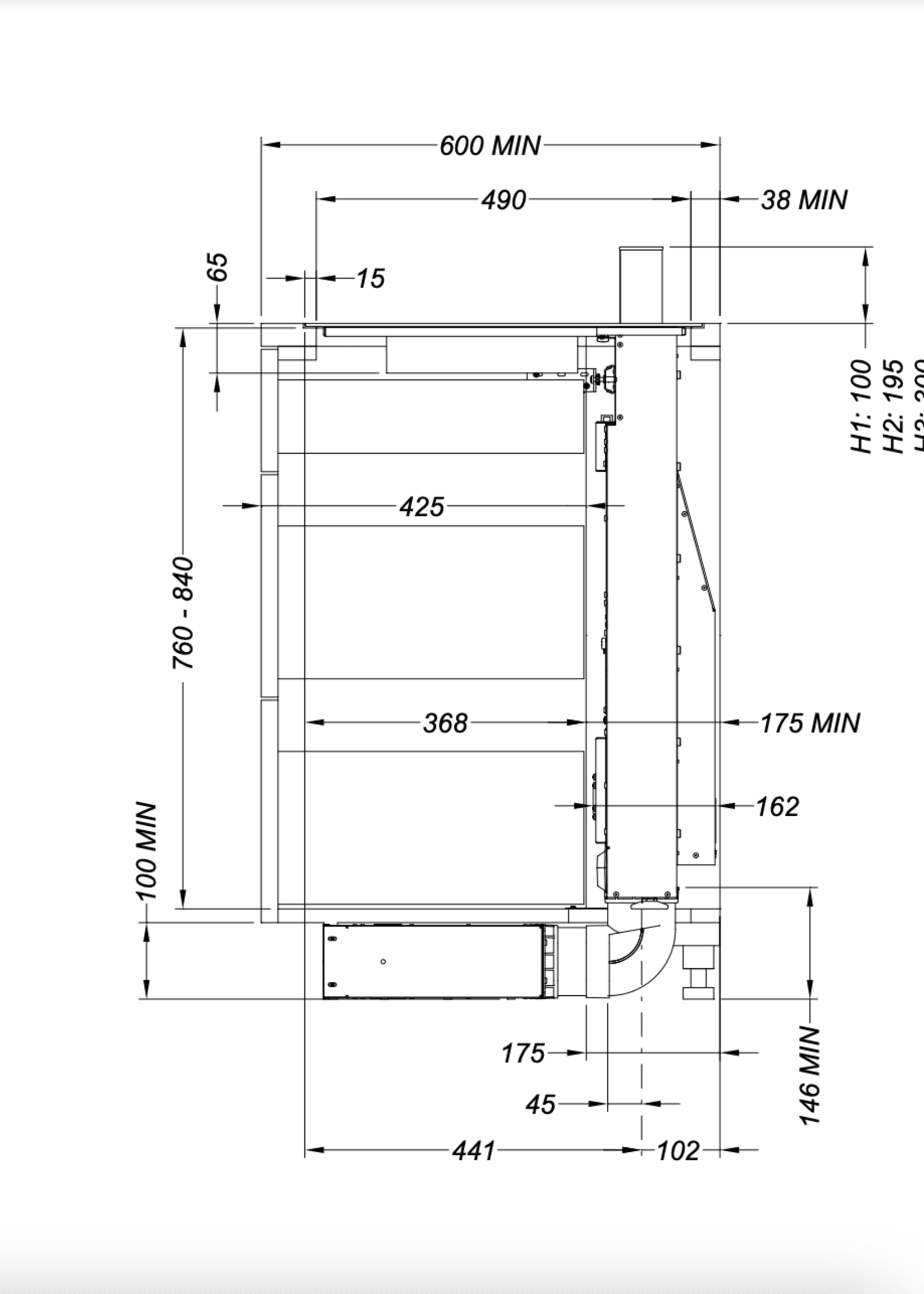 Novy 42110 Panorama Pro - Werkbladafzuiging - 120 cm
