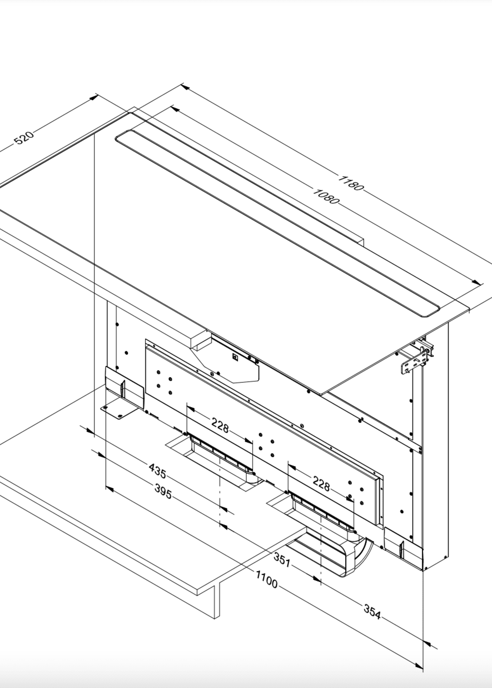 Novy 42110 Panorama Pro - Werkbladafzuiging - 120 cm