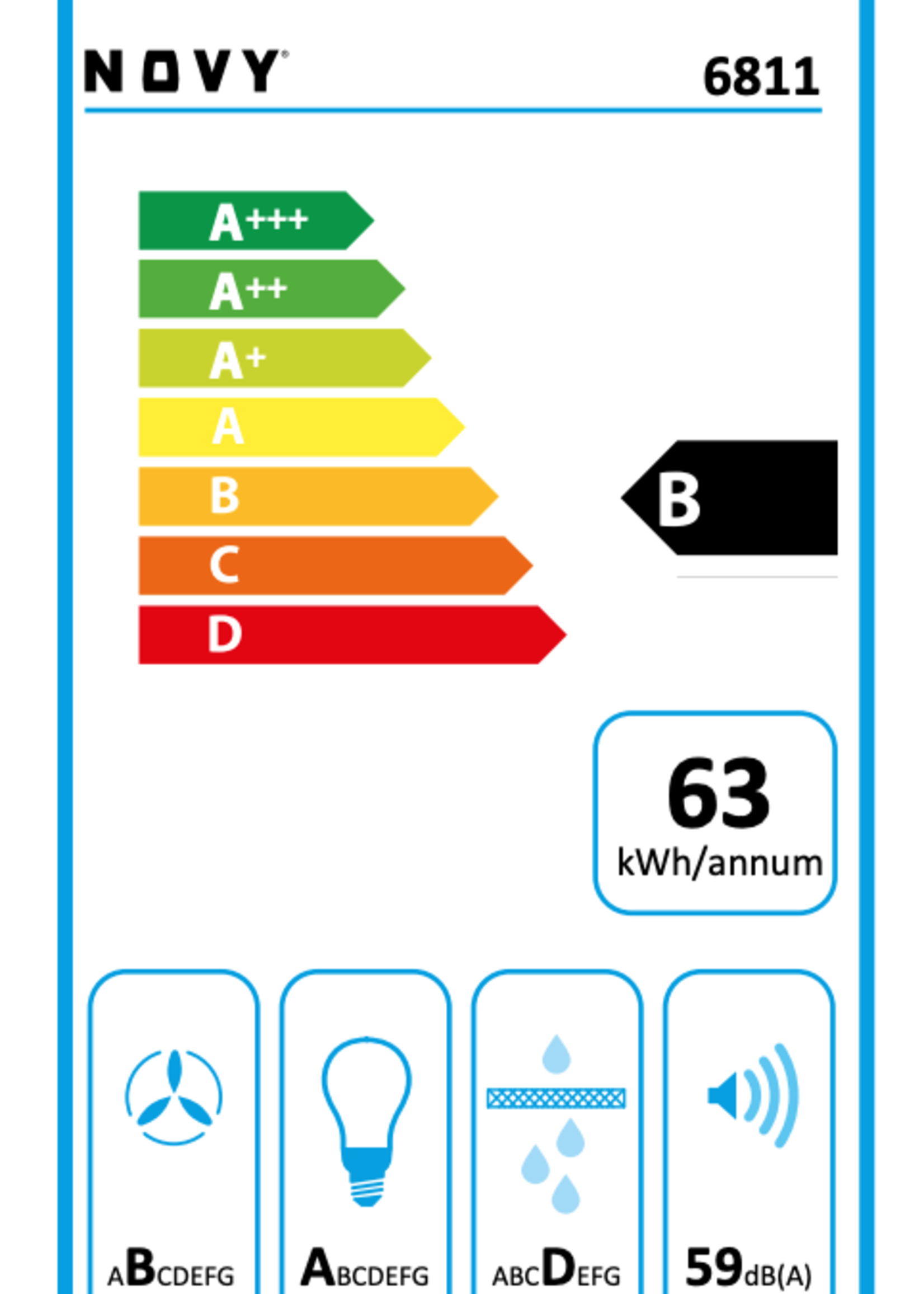 Novy 6811 Pure'line compact LED - 90 cm - Wit