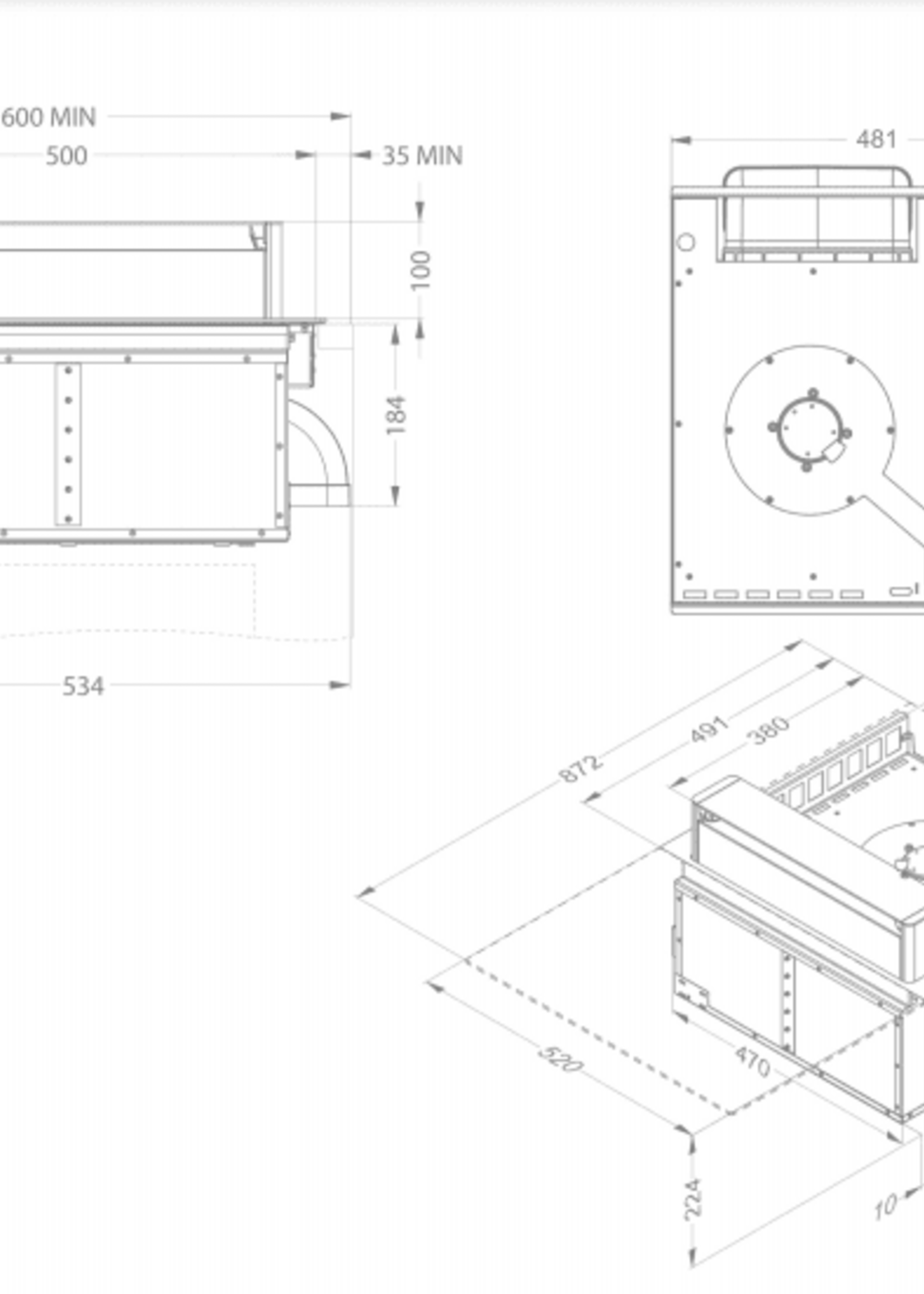 Novy 40002 Up Comfort Werkbladafzuiging - Zwart - 90 cm