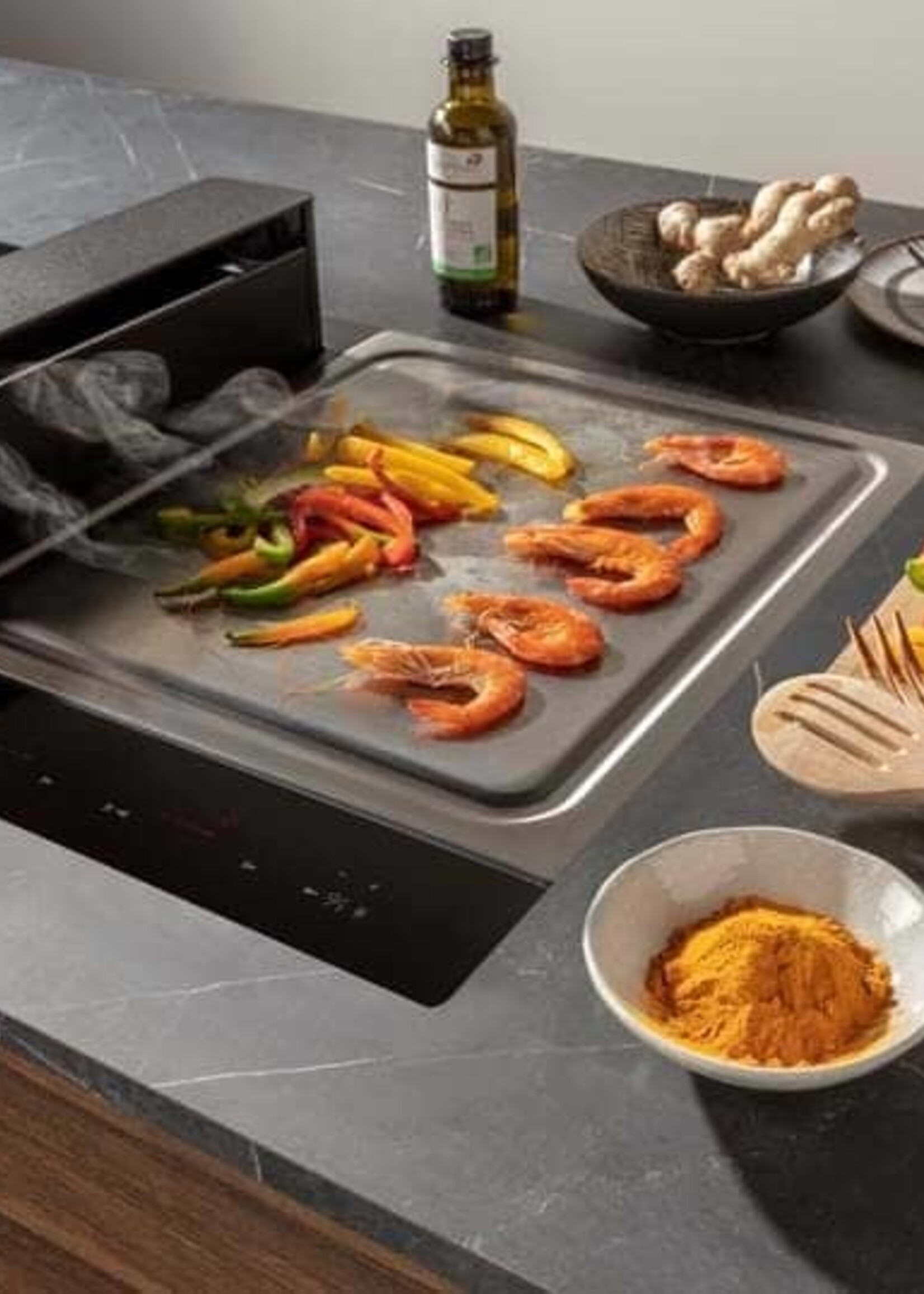 Novy 40006 Up Power Teppan Yaki - Werkbladafzuiging &  TeppanYaki kookplaat - 90 cm