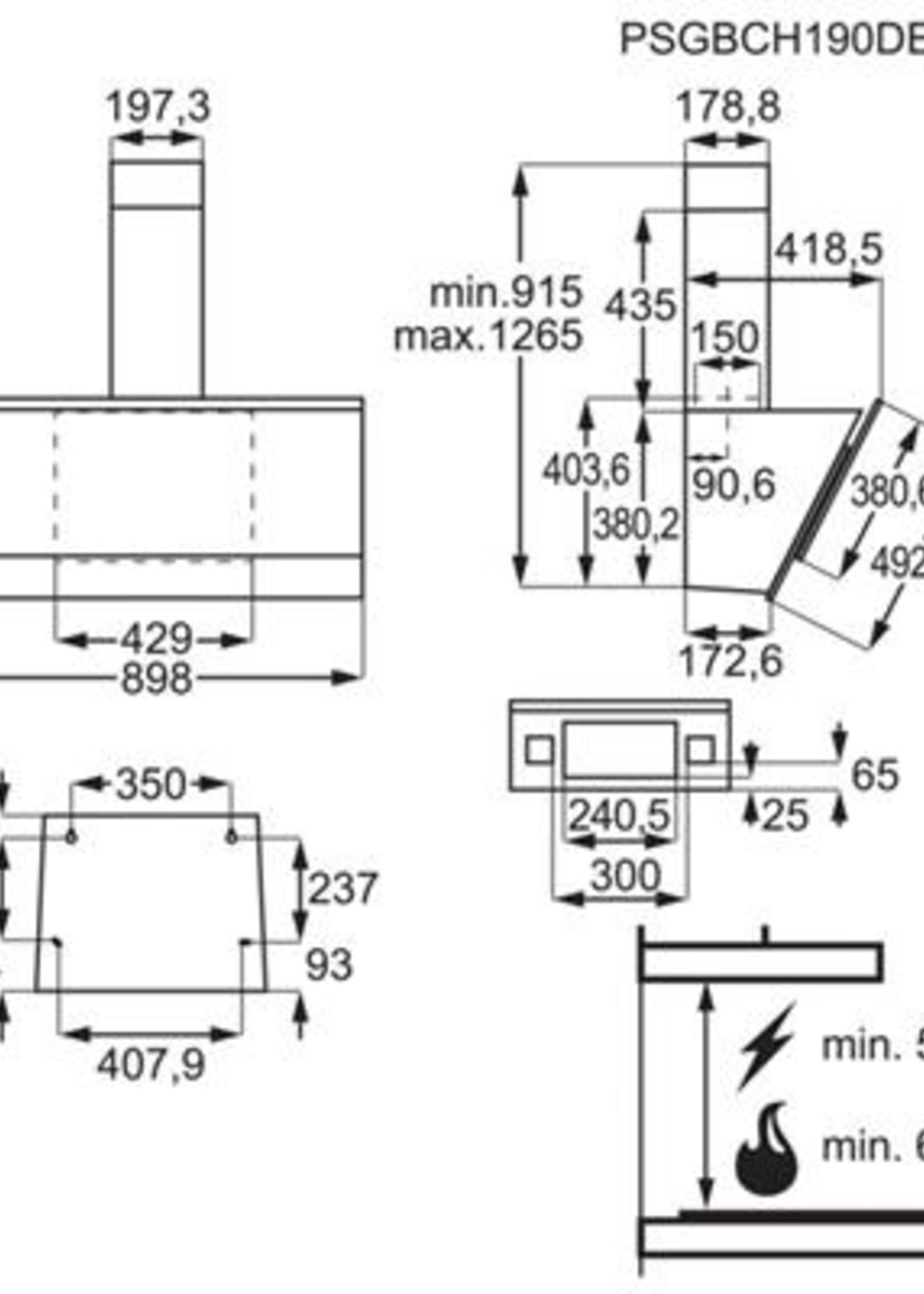 AEG DVE5971HG wandschouw afzuigkap