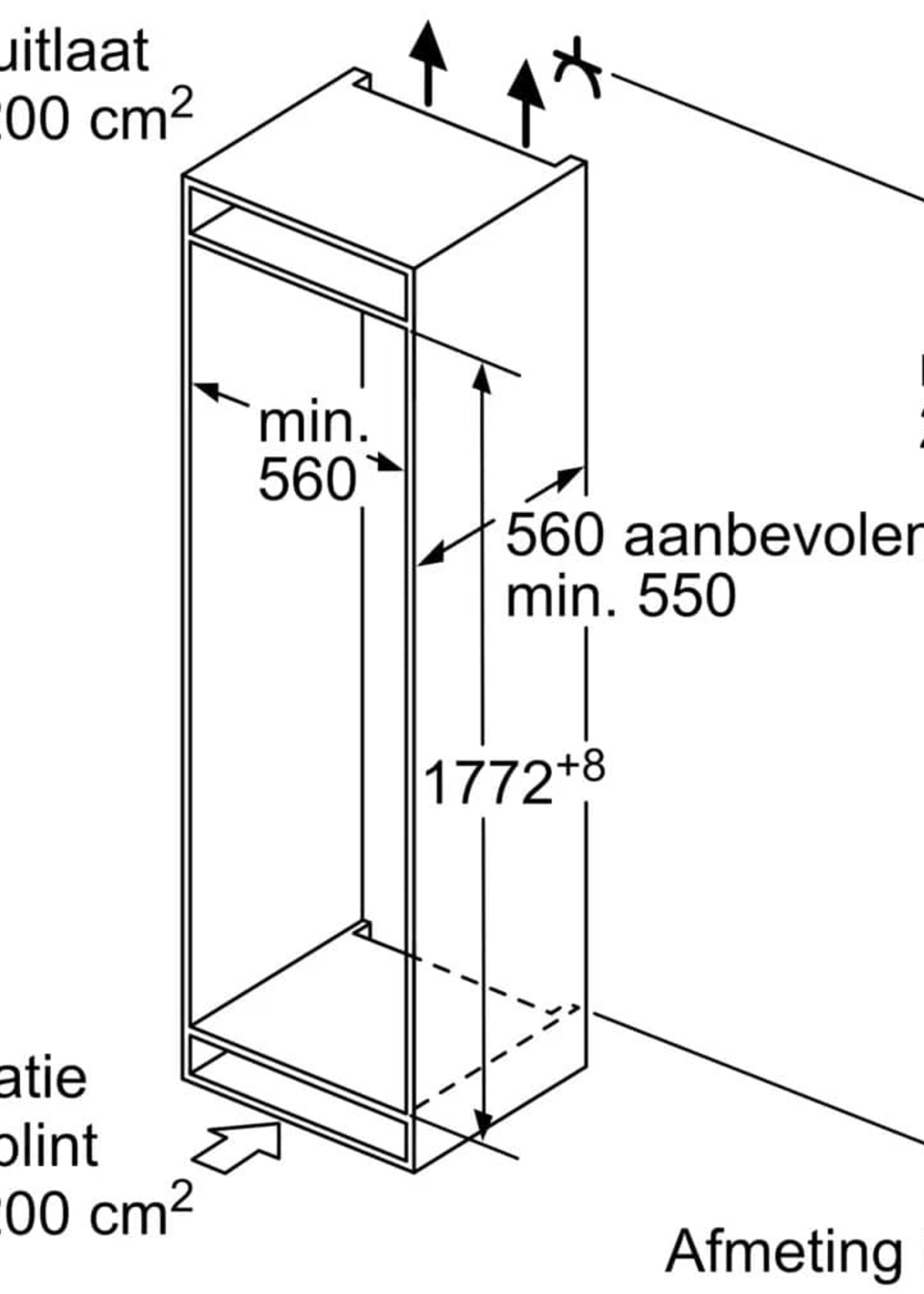 Bosch KIV86SFE0 inbouw koel/vriescombinatie