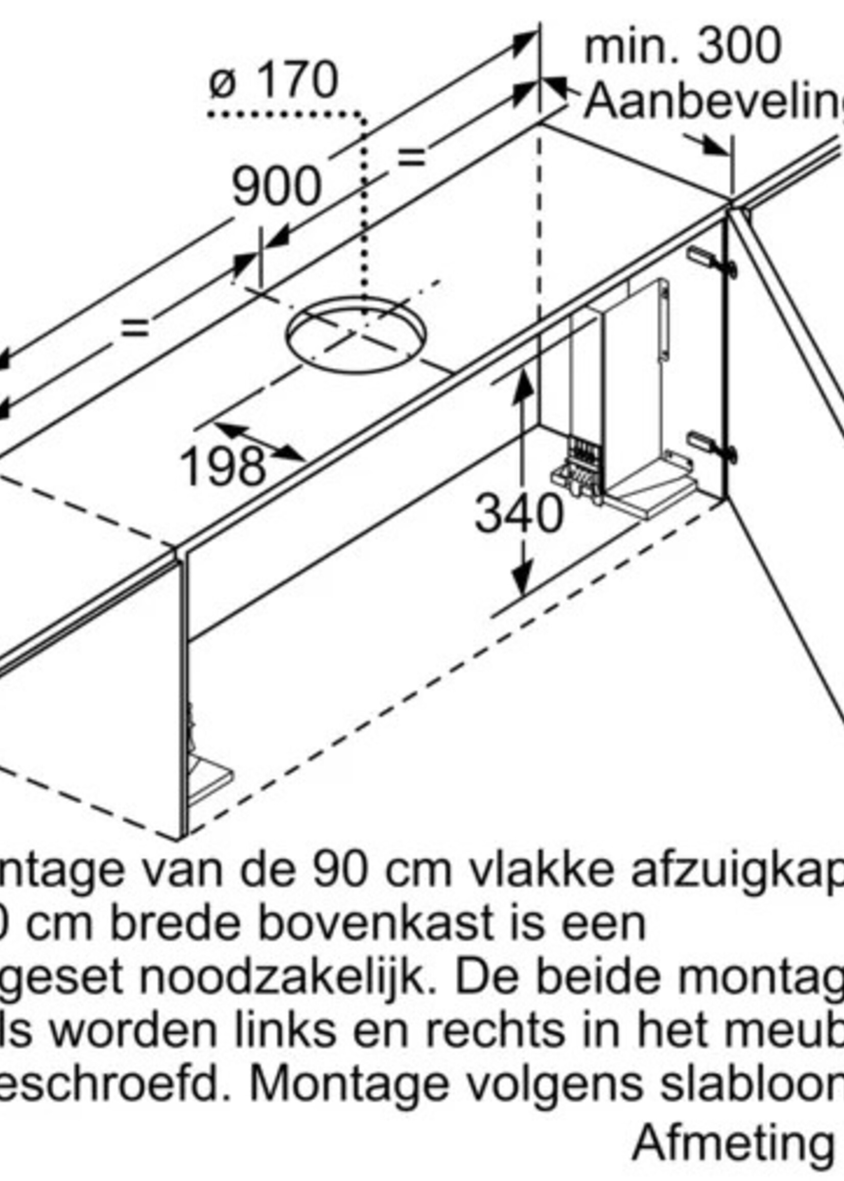 Bosch DFS097A50 vlakscherm afzuigkap
