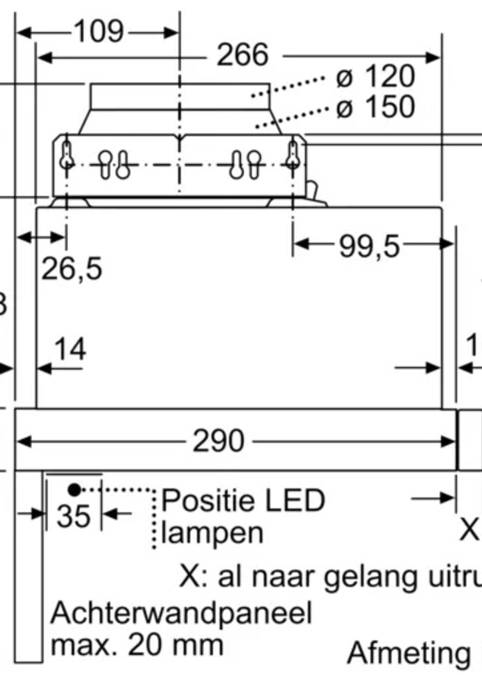 Bosch DFM064A50 vlakscherm afzuigkap Serie | 4 - 60cm