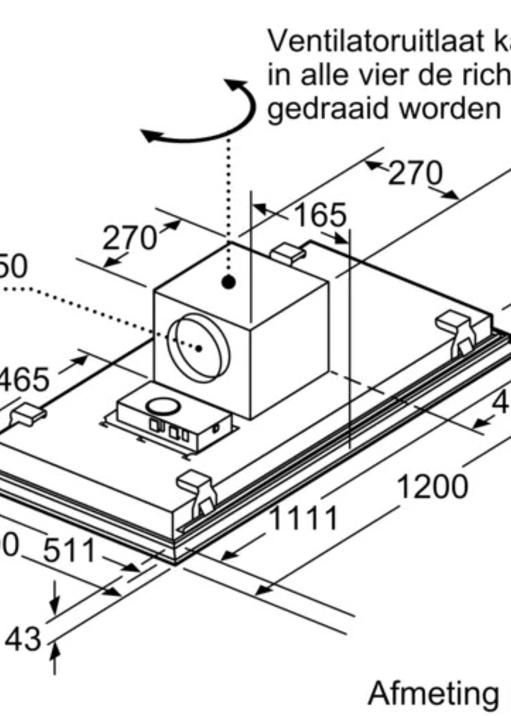 Bosch DID128R59 Plafond unit 120 cm Serie | 8 RVS
