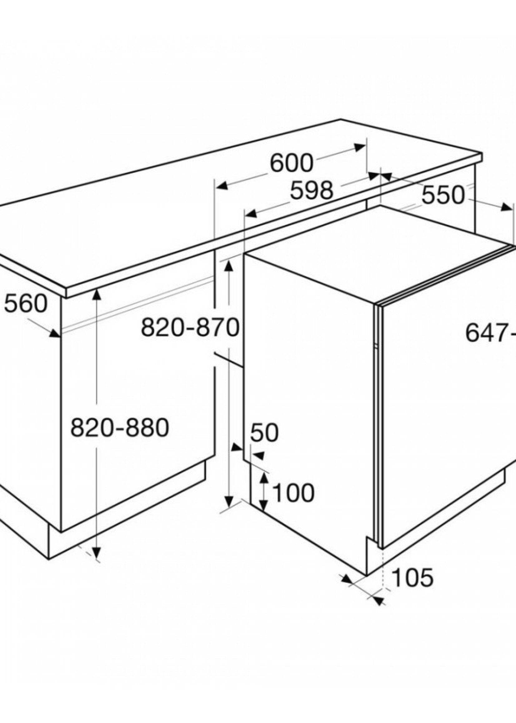 Etna VW149M volledig geintegreerde vaatwasser