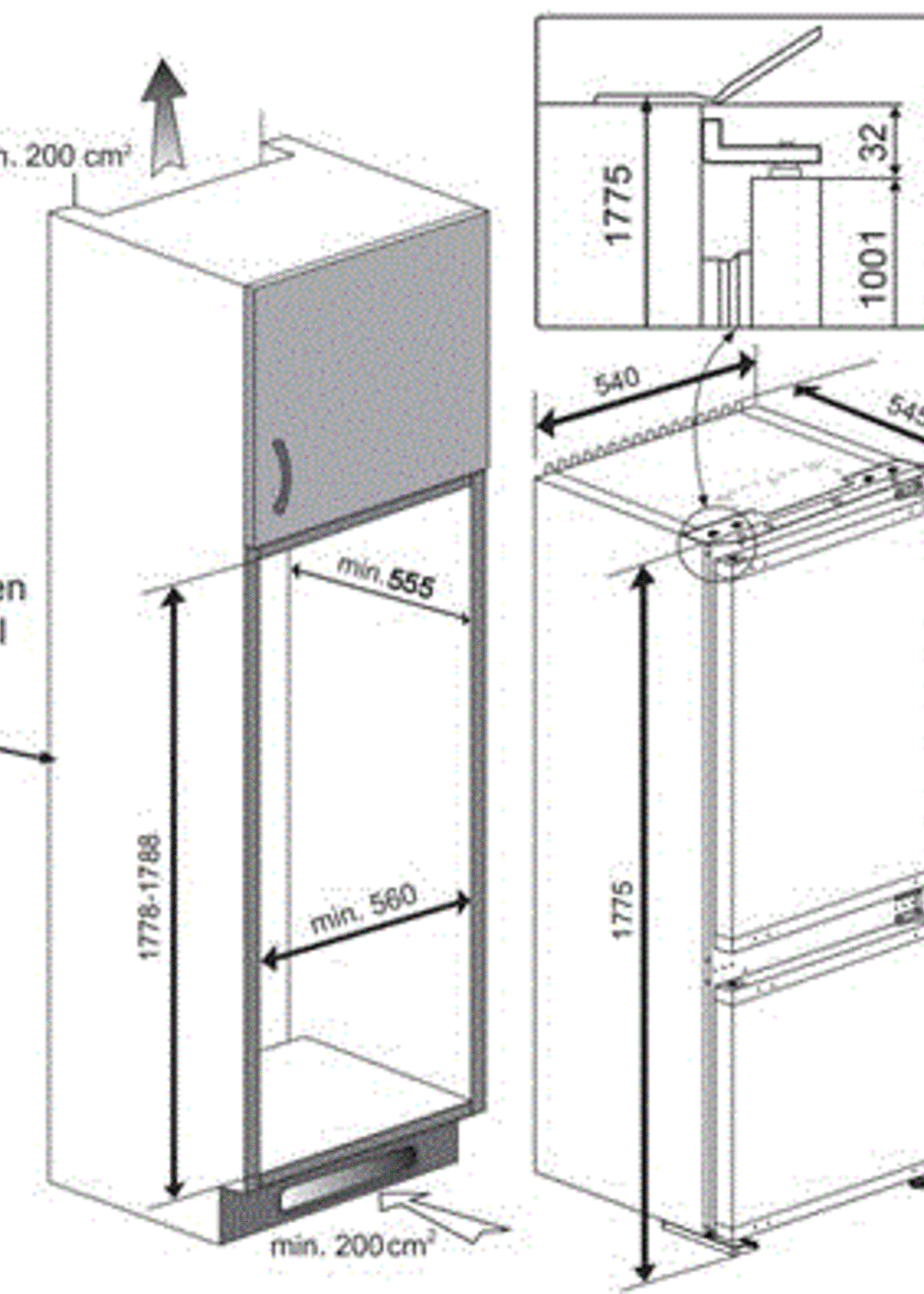Beko BCHA275K4SN inbouw koelkast