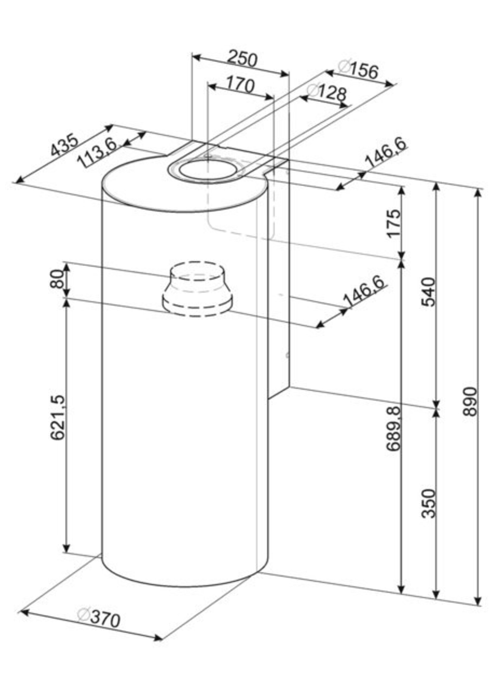 Smeg KR37XE wandschouw afzuigkap