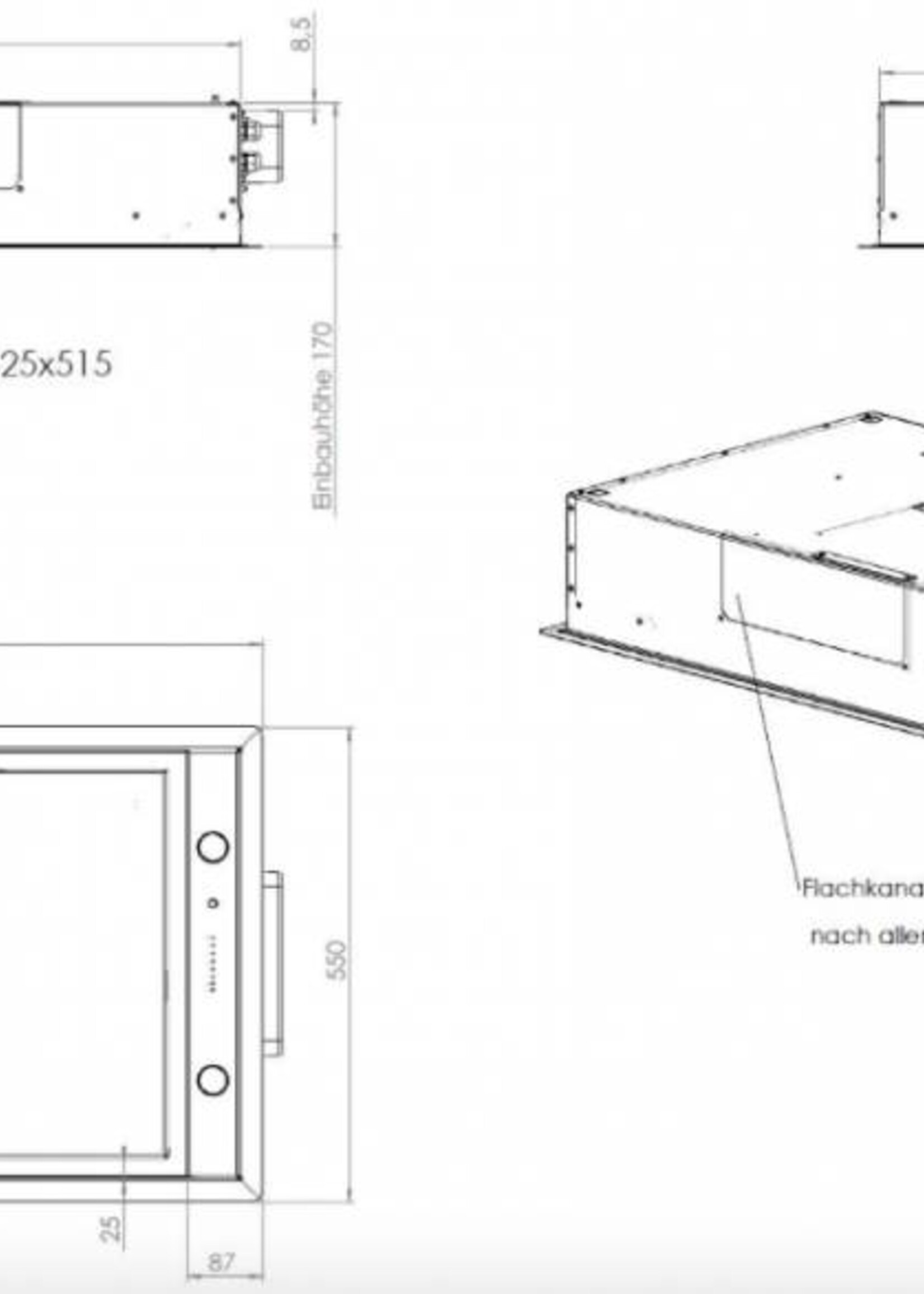 Opera 04EM Claro plafondunit 116x66,5 cm