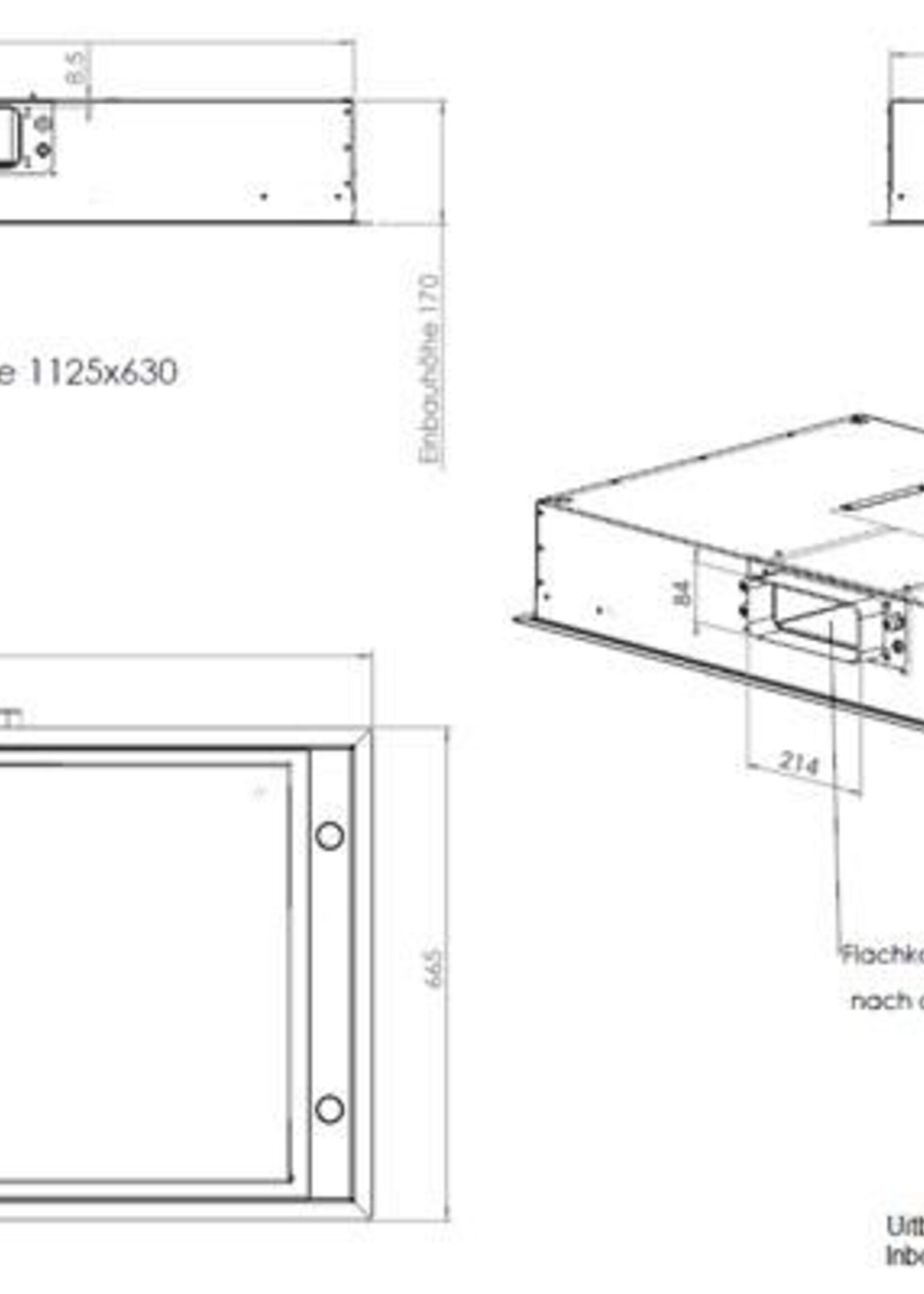 Opera 04EM Claro plafondunit 1160x665   (wit 9010 of rvs)